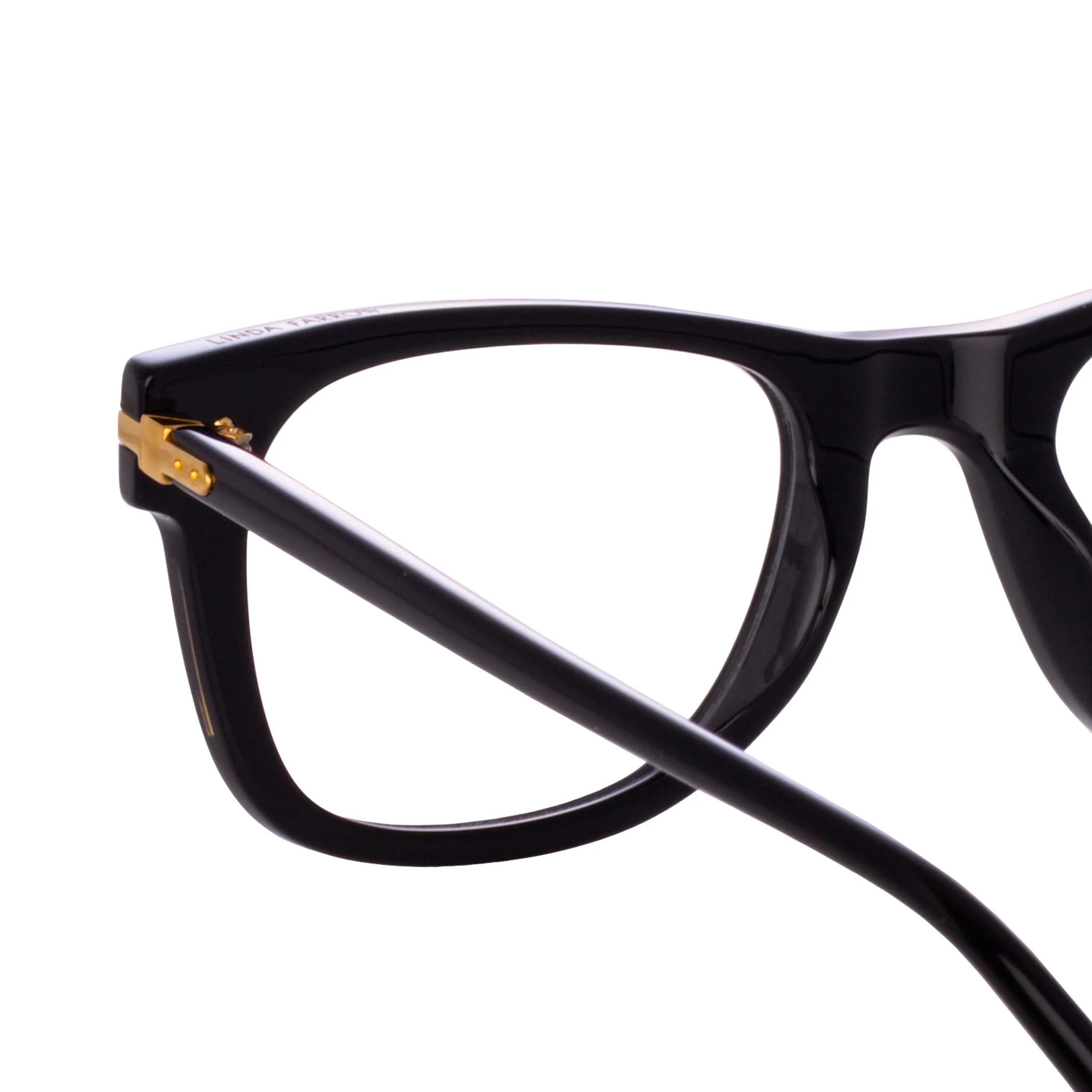 Portico Optical D-Frame in Black sold by Linda Farrow product image thumbnail 4
