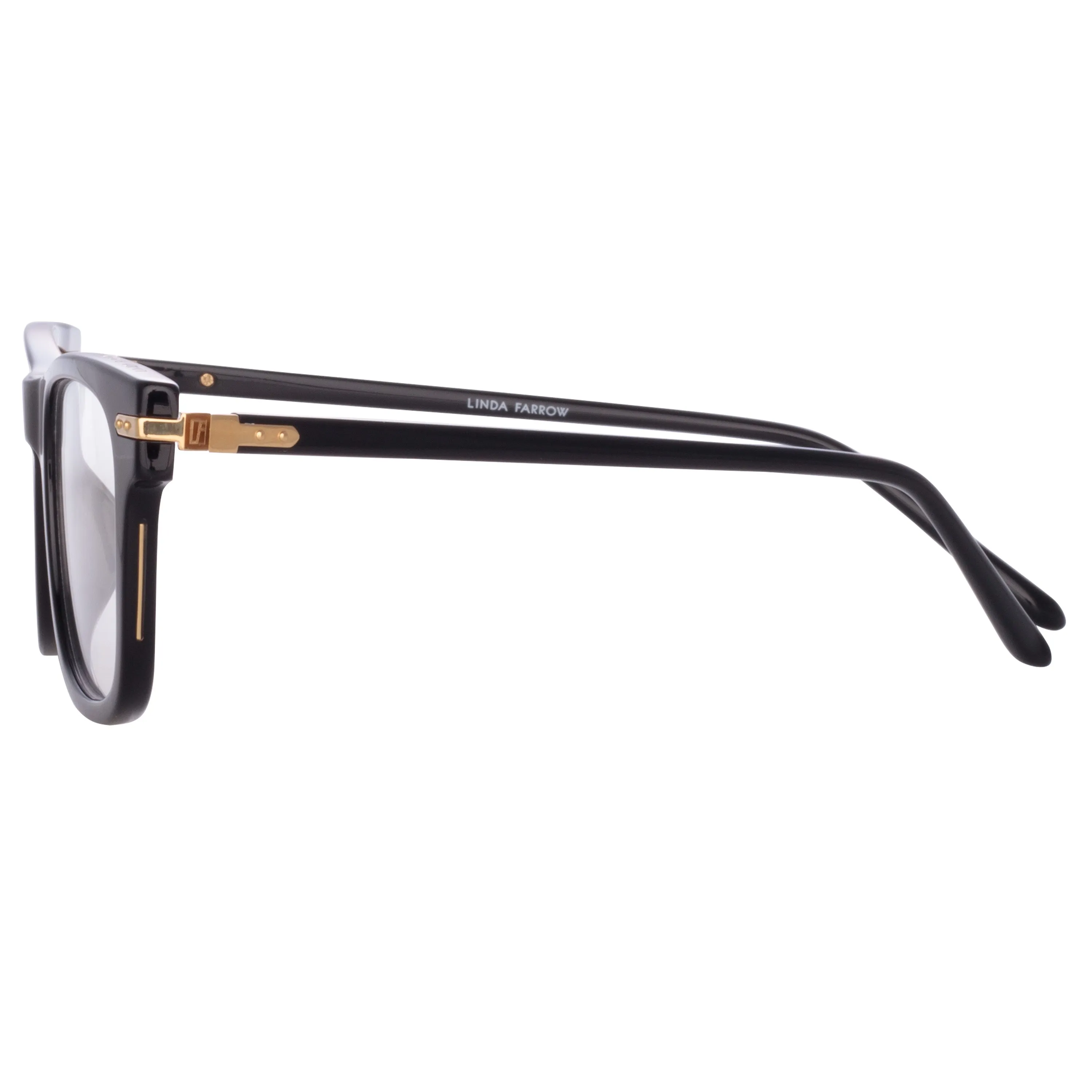 Portico Optical D-Frame in Black sold by Linda Farrow product image thumbnail 3