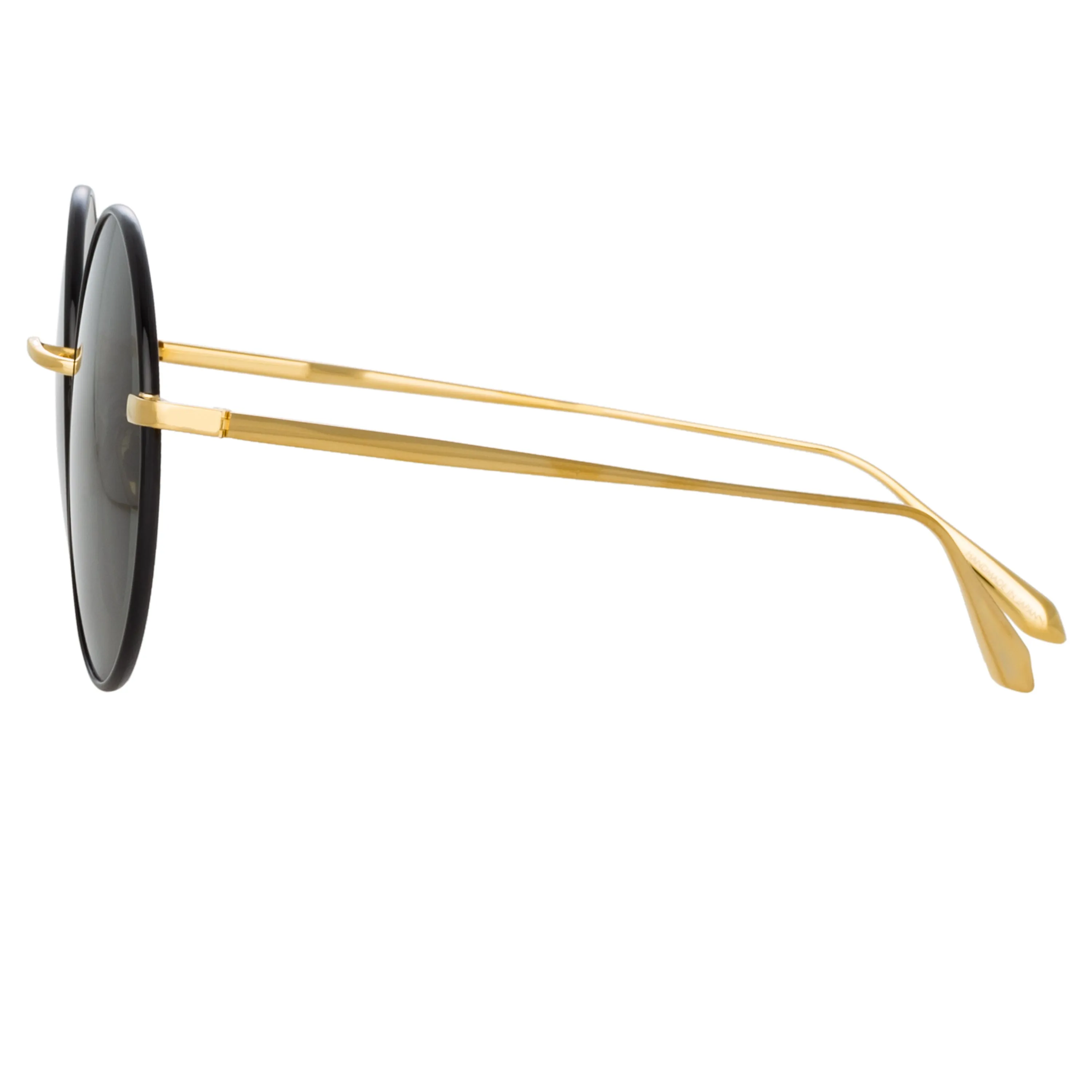 Bea Round Sunglasses in Yellow Gold sold by Linda Farrow product image thumbnail 5