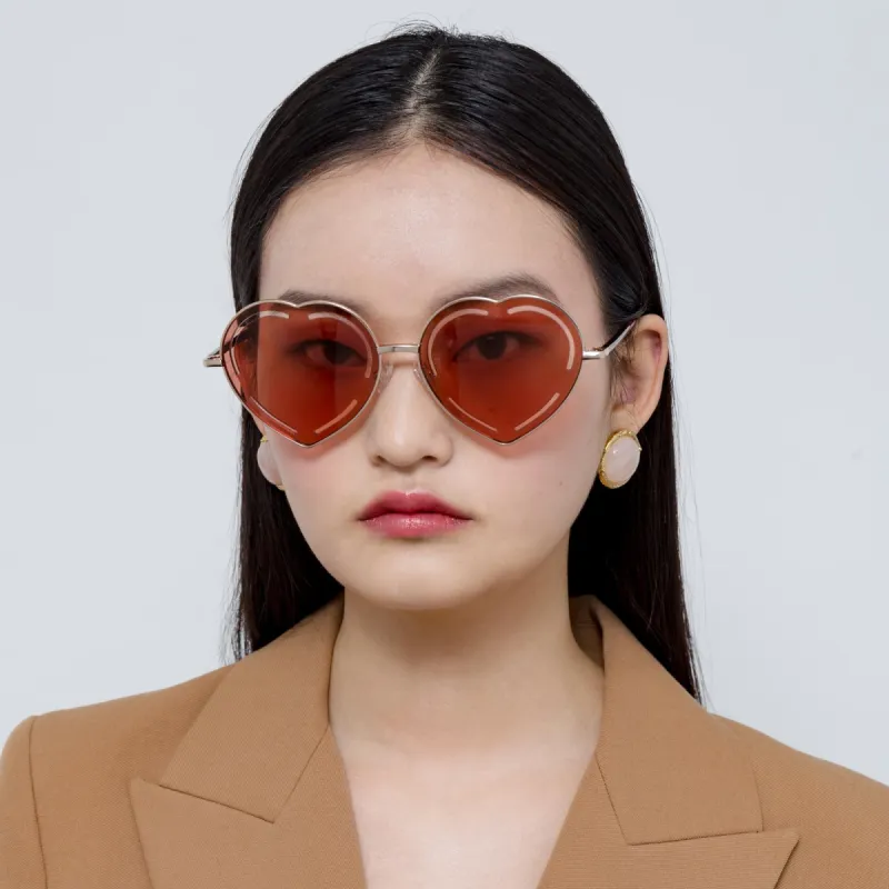 Matthew Williamson Petunia Sunglasses in Light Gold sold by Linda Farrow