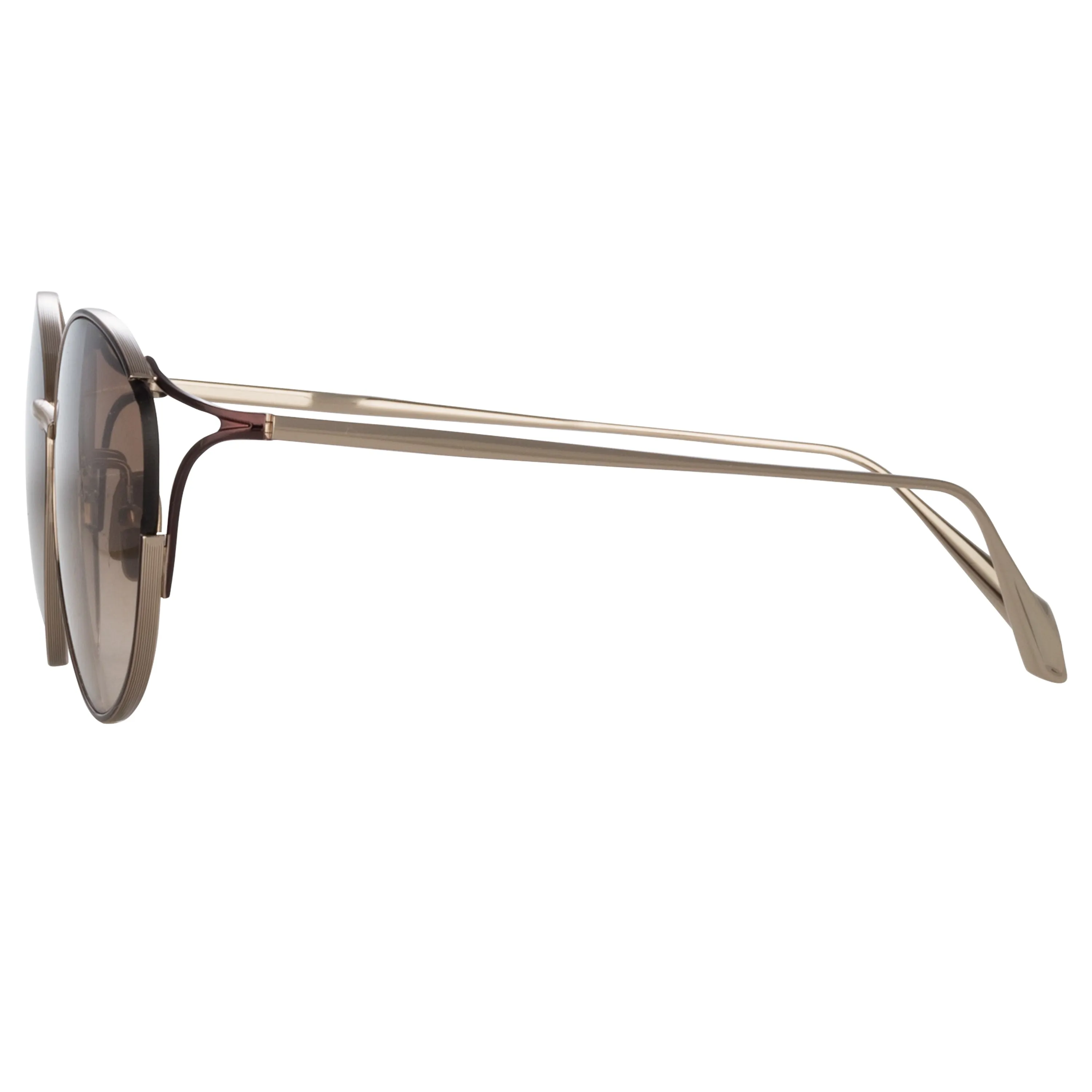 Fielder Cat Eye Sunglasses in Light Gold sold by Linda Farrow product image thumbnail 3