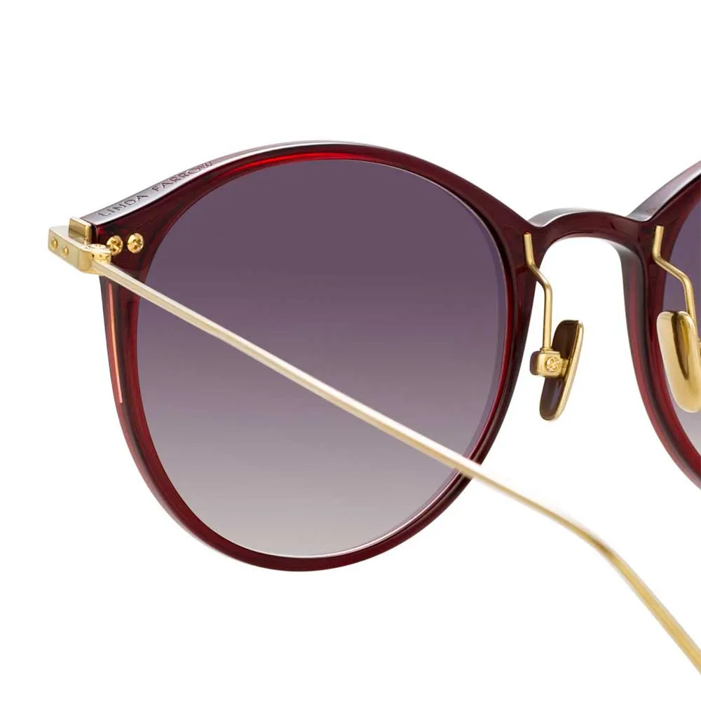 Linda Farrow Linear Gray C11 Oval Sunglasses sold by Linda Farrow product image thumbnail 4