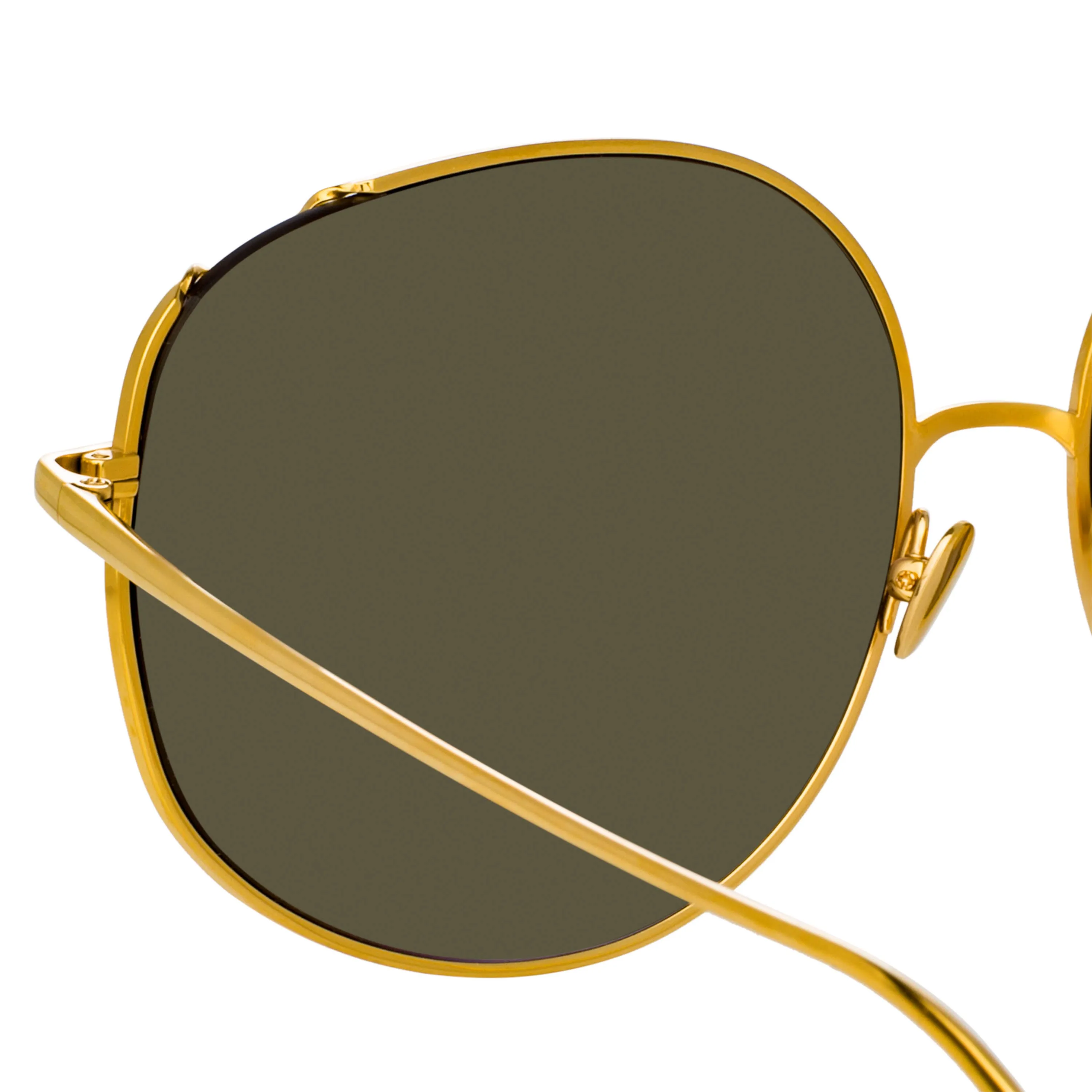 Marisa Oversized Sunglasses in Yellow Gold and Red sold by Linda Farrow product image thumbnail 4