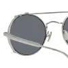 Jimi Oval Sunglasses in White Gold and Silver sold by Linda Farrow