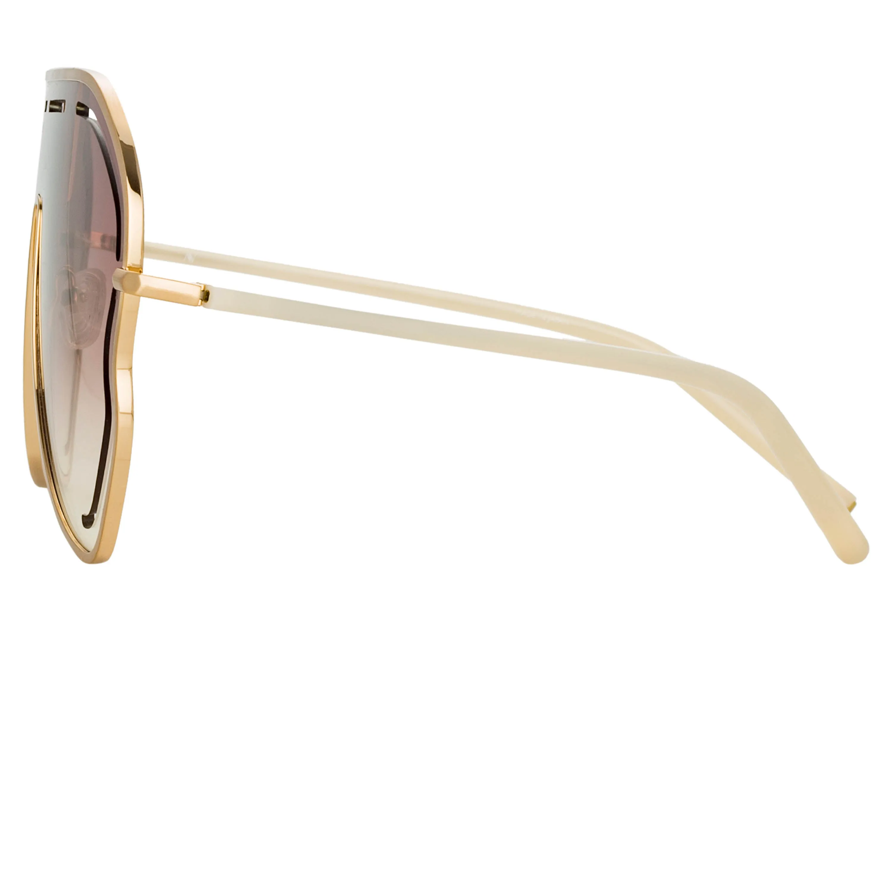 Matthew Williamson Gardenia Sunglasses in Light Gold sold by Linda Farrow product image thumbnail 3