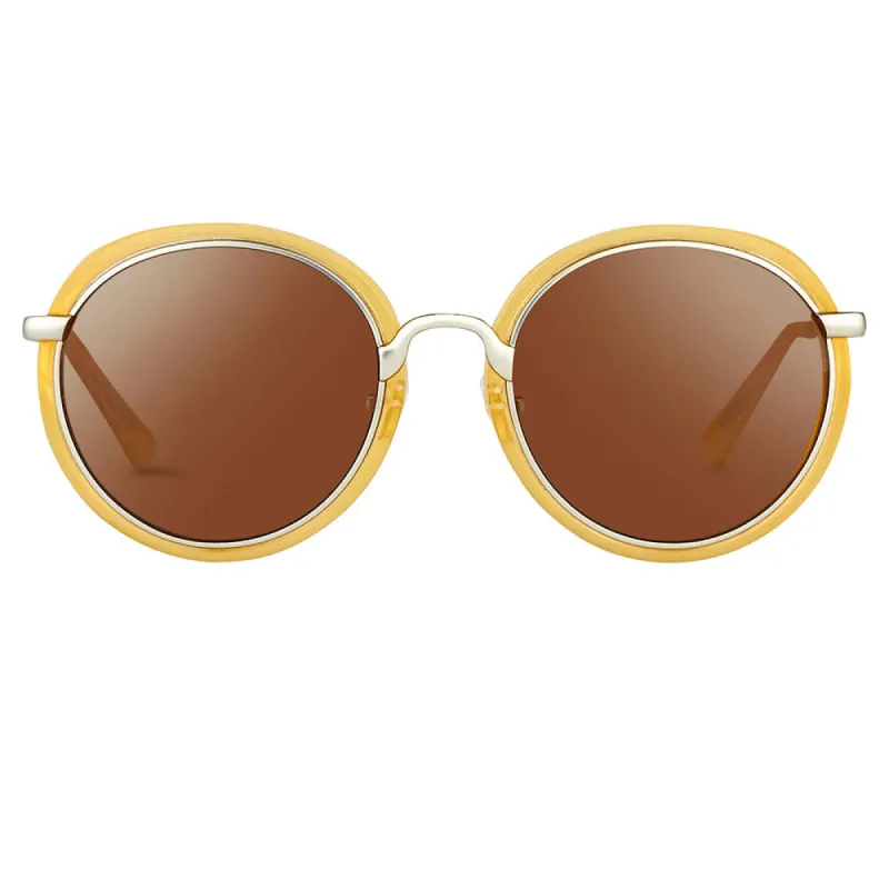 Dries van Noten 78 C11 Oval Sunglasses sold by Linda Farrow