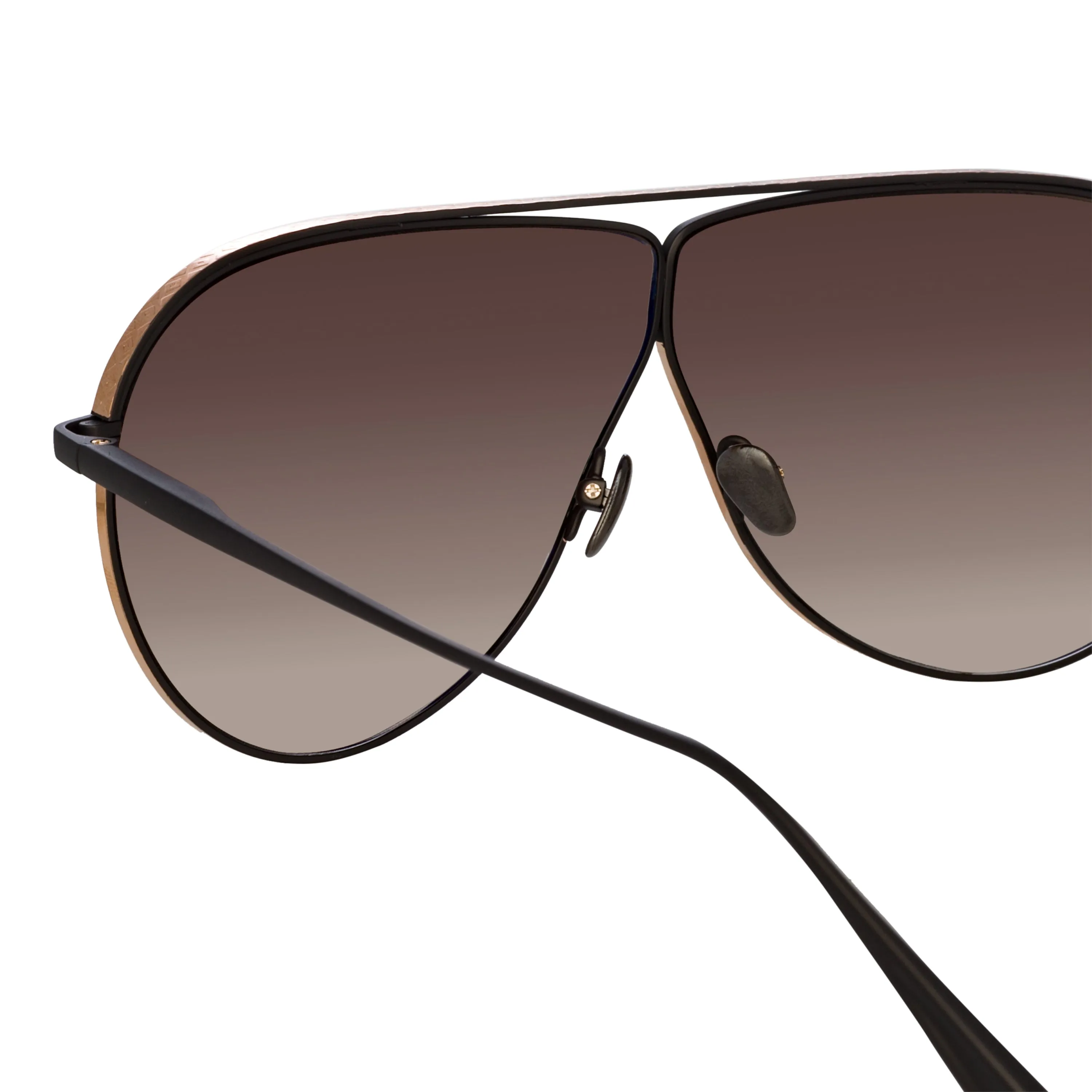 Hura Aviator Sunglasses in Black sold by Linda Farrow product image thumbnail 4