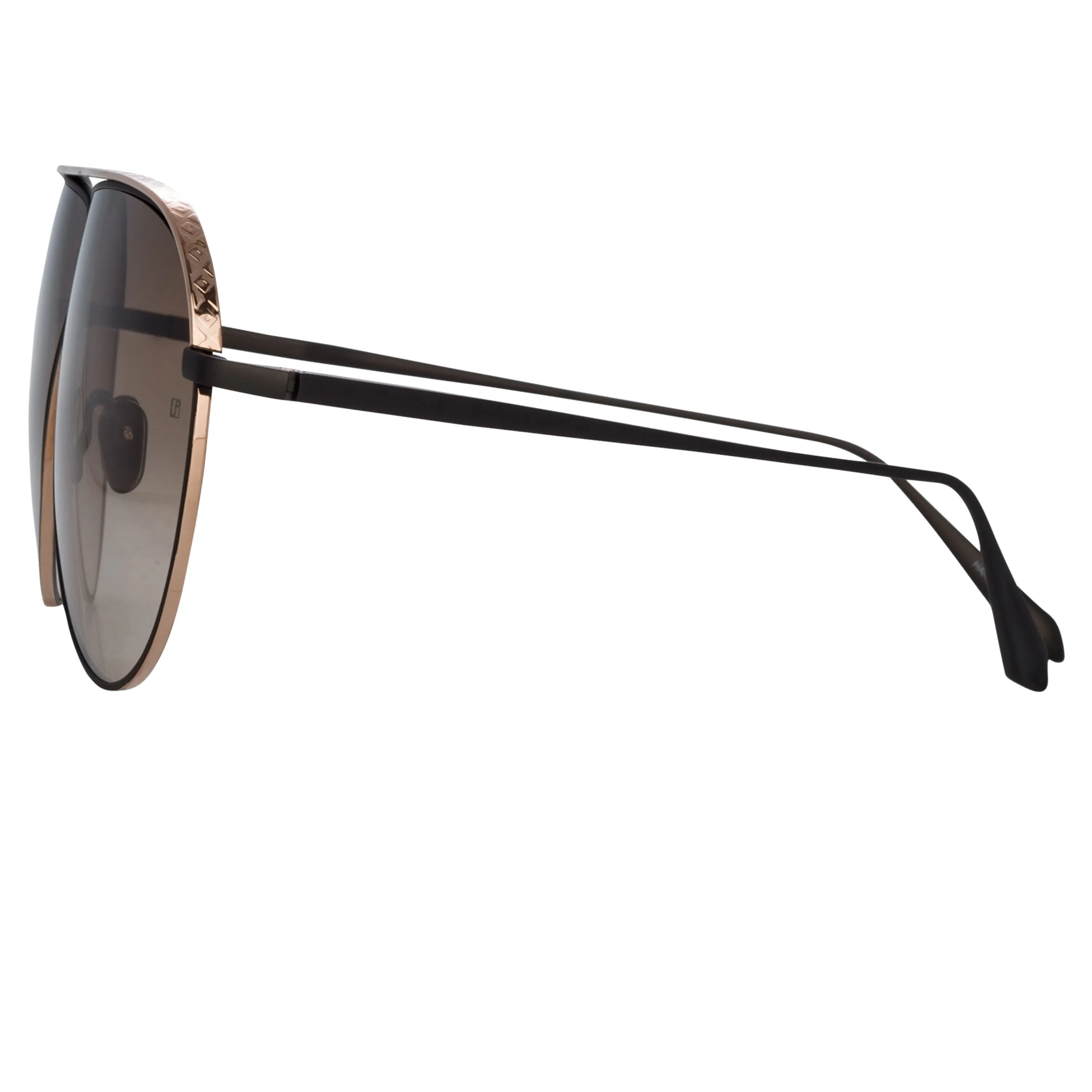 Hura Aviator Sunglasses in Black sold by Linda Farrow product image thumbnail 3