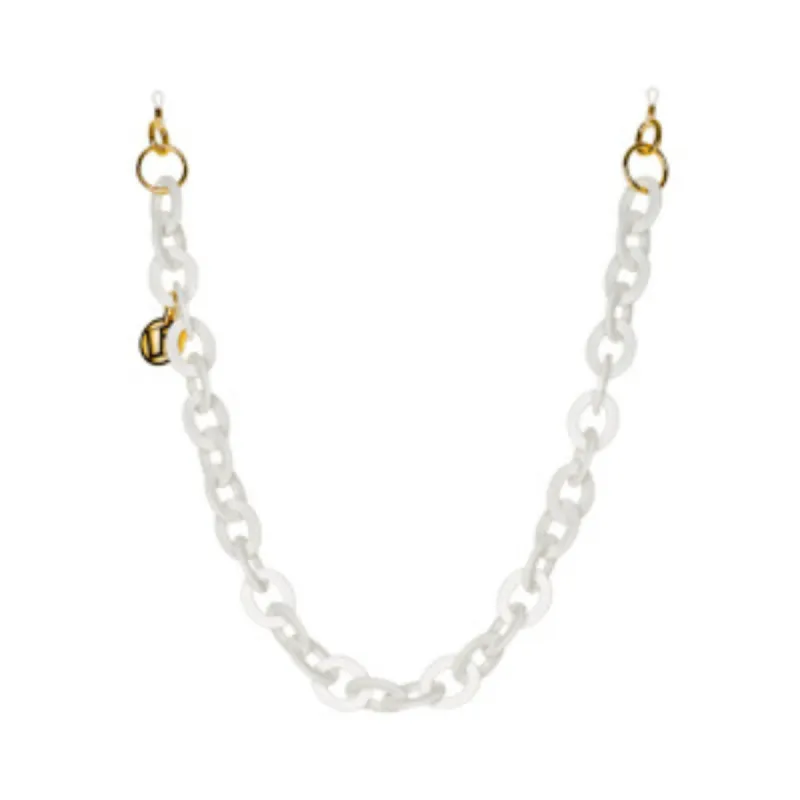 White Oval Acetate Chain sold by Linda Farrow