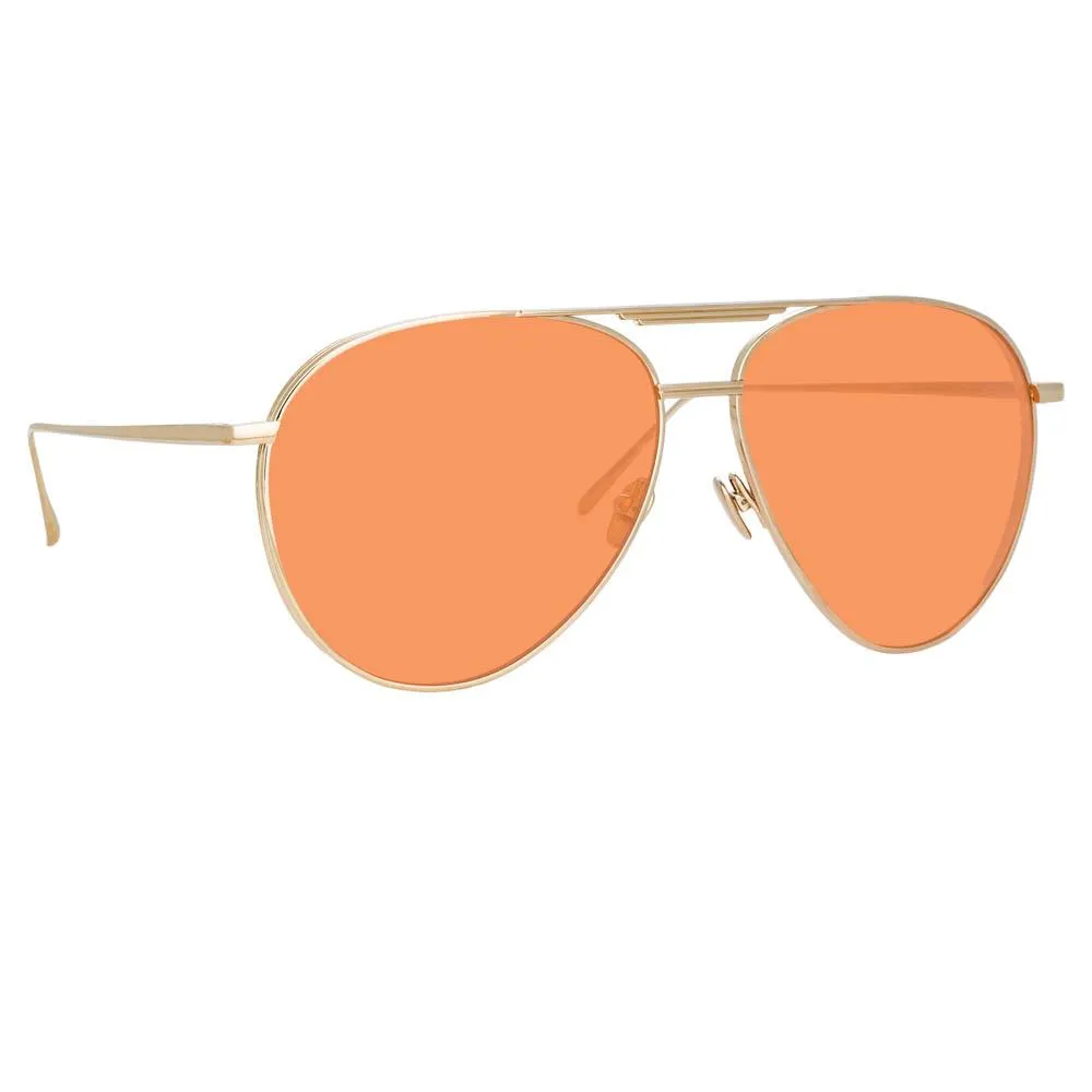 Carter Aviator Sunglasses in Light Gold sold by Linda Farrow product image thumbnail 2