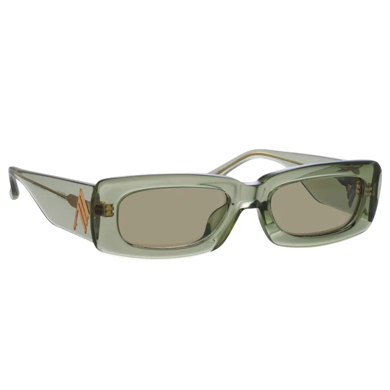 The Attico Mini Marfa in Military Green sold by Linda Farrow