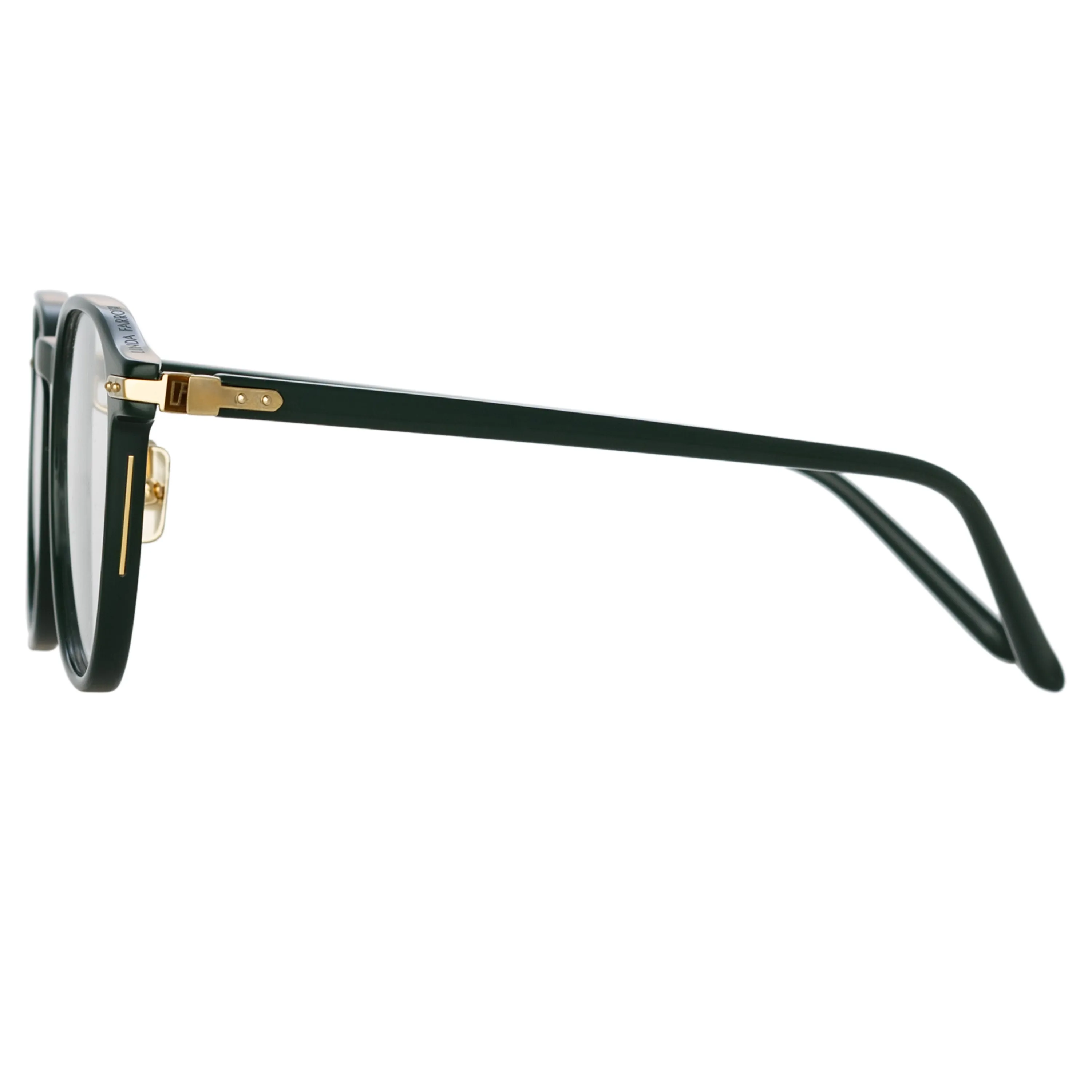 Arnold A Angular Optical Frame in Green sold by Linda Farrow product image thumbnail 3