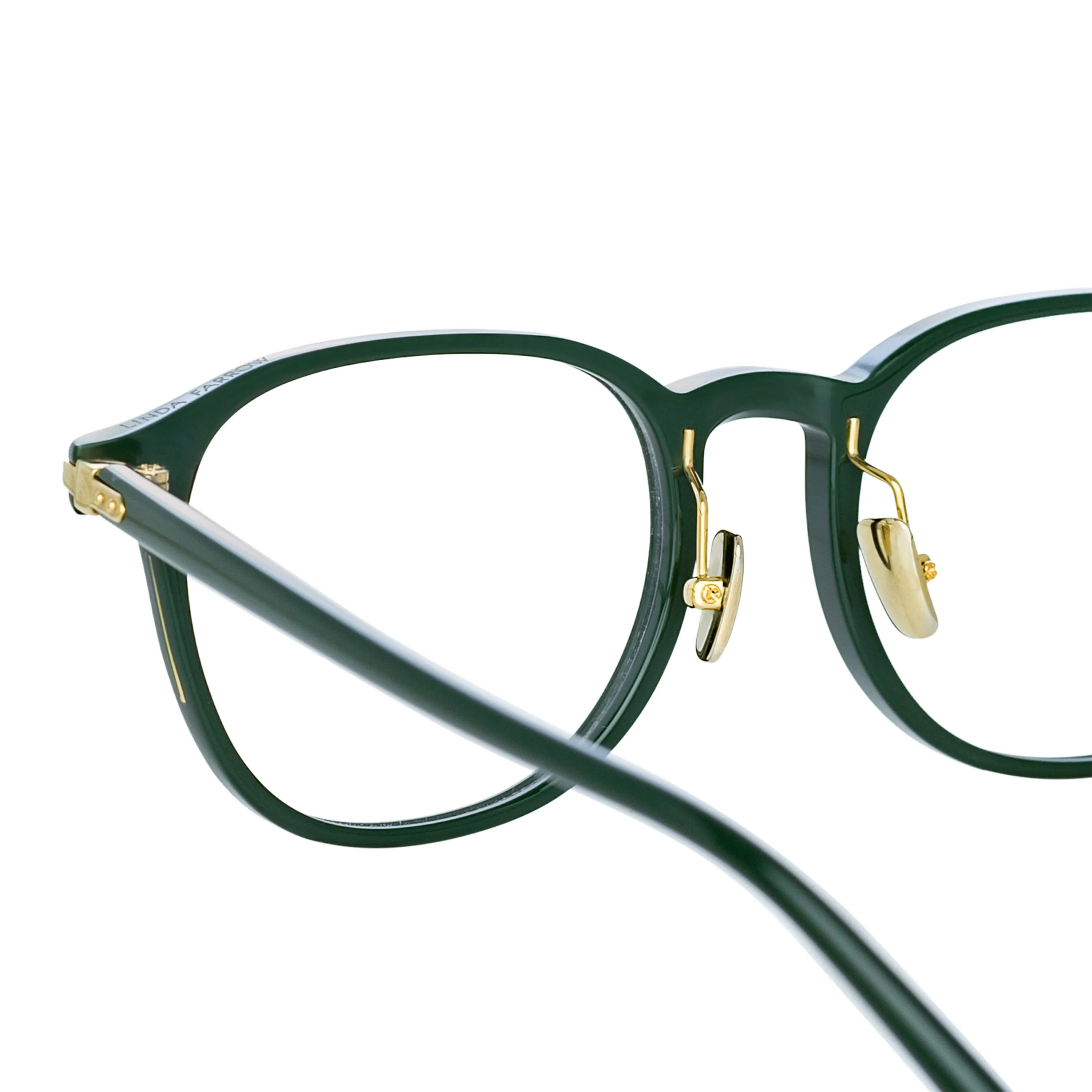 Arnold A Angular Optical Frame in Green sold by Linda Farrow product image thumbnail 4