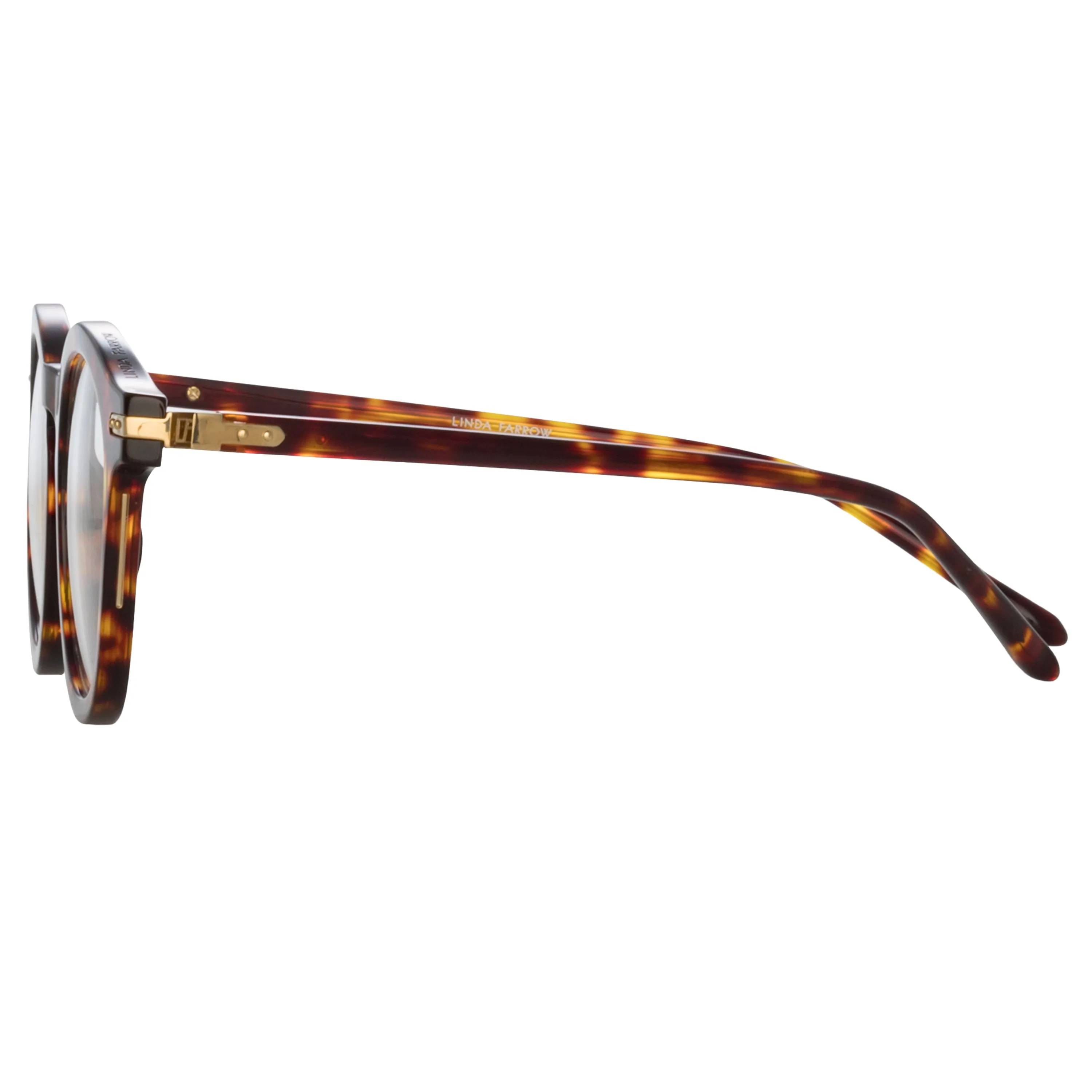 Parler Oval Optical Frame in Tortoiseshell sold by Linda Farrow product image thumbnail 3