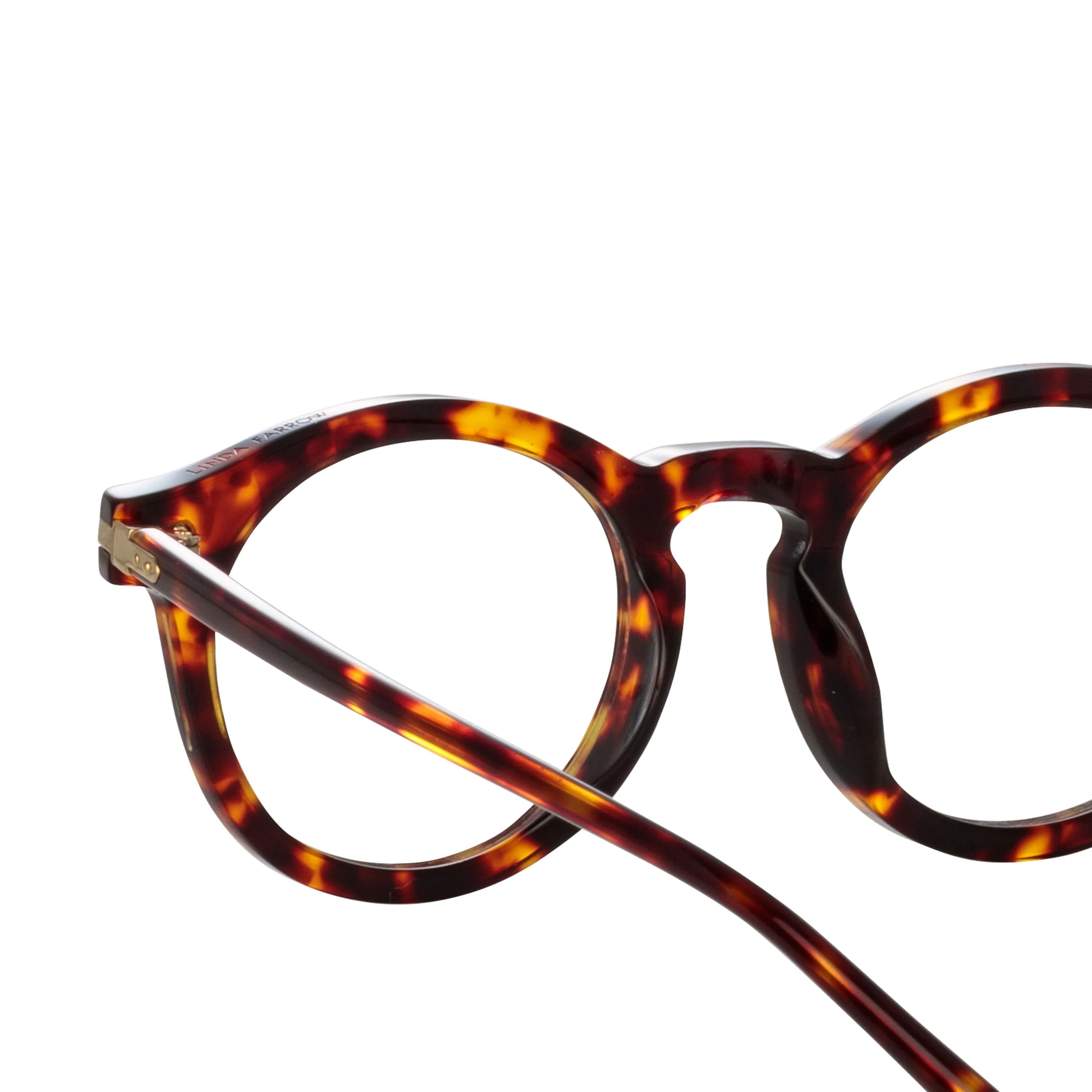 Parler Oval Optical Frame in Tortoiseshell sold by Linda Farrow product image thumbnail 4