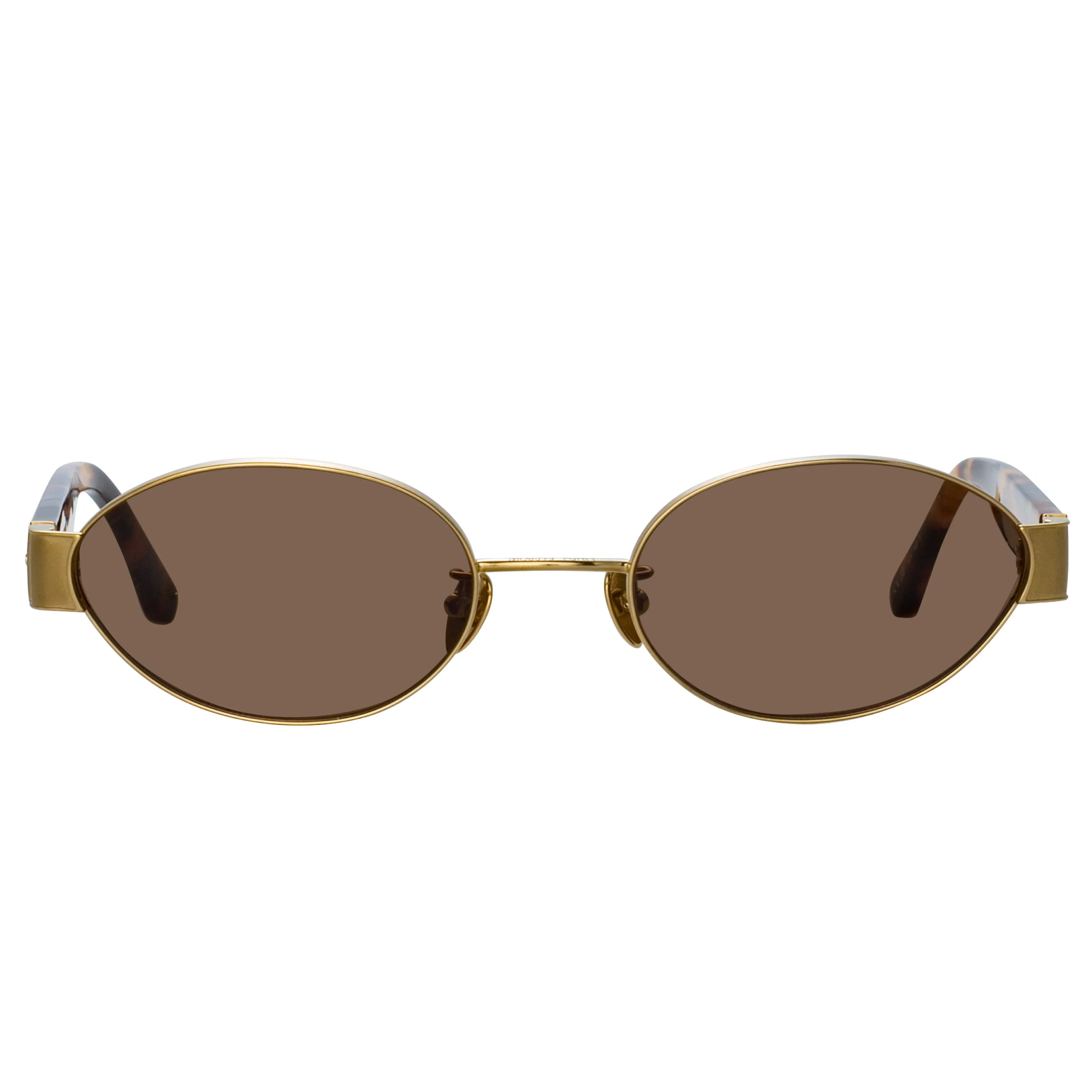 Sadie Oval Sunglasses in Light Gold sold by Linda Farrow product image thumbnail 2