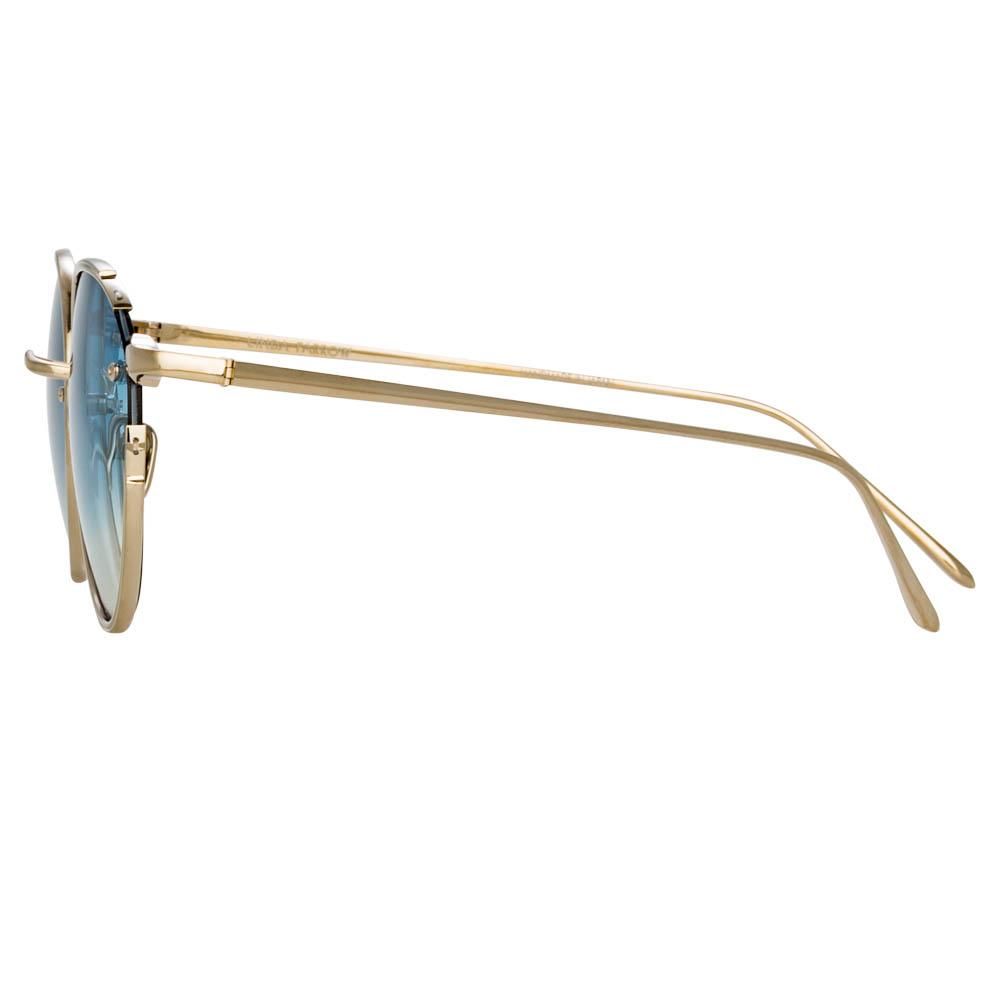 Nicks Oval Sunglasses in Light Gold sold by Linda Farrow product image thumbnail 4