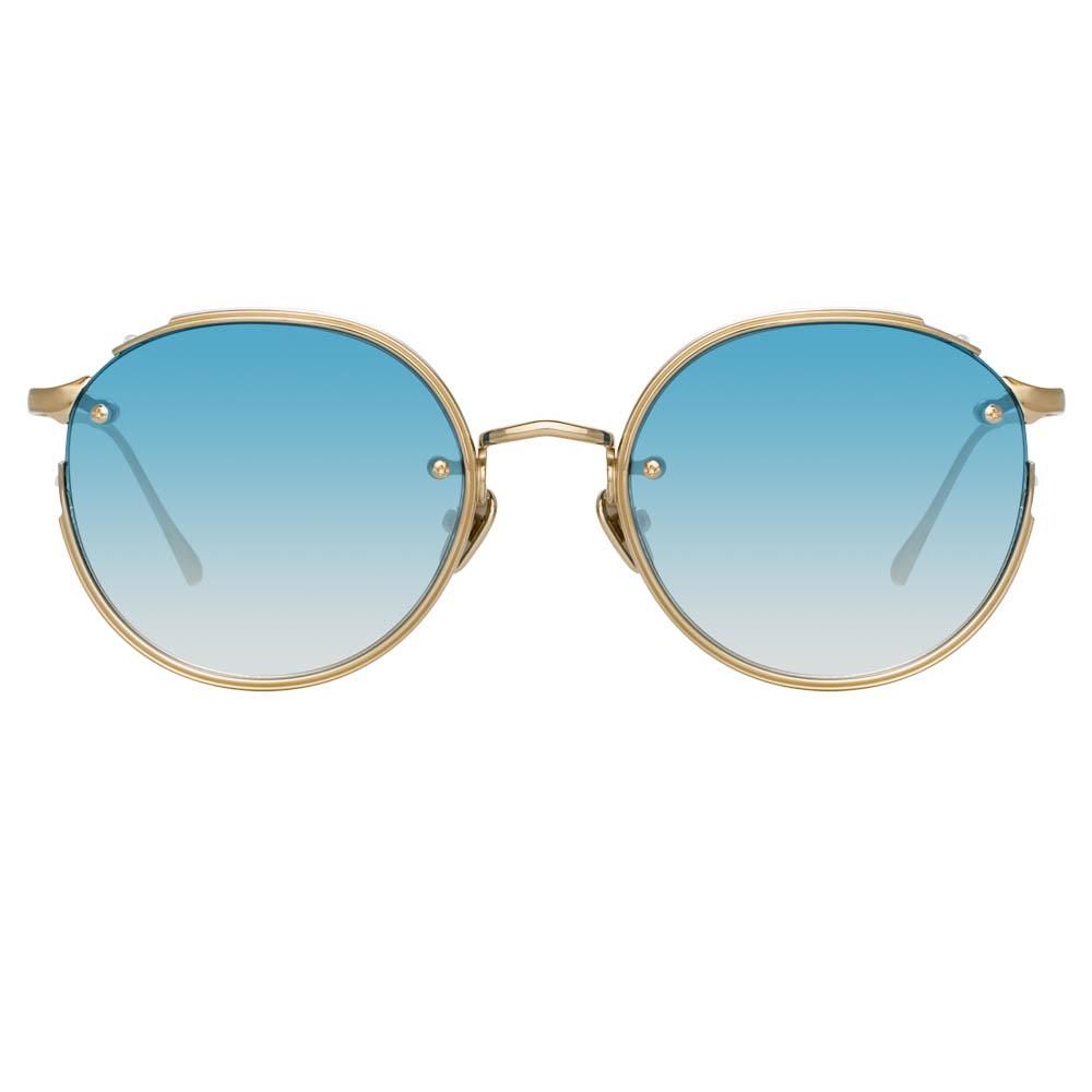 Nicks Oval Sunglasses in Light Gold sold by Linda Farrow product image thumbnail 2