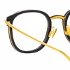 Fraser Optical Square Frame in Black sold by Linda Farrow