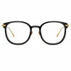 Fraser Optical Square Frame in Black sold by Linda Farrow