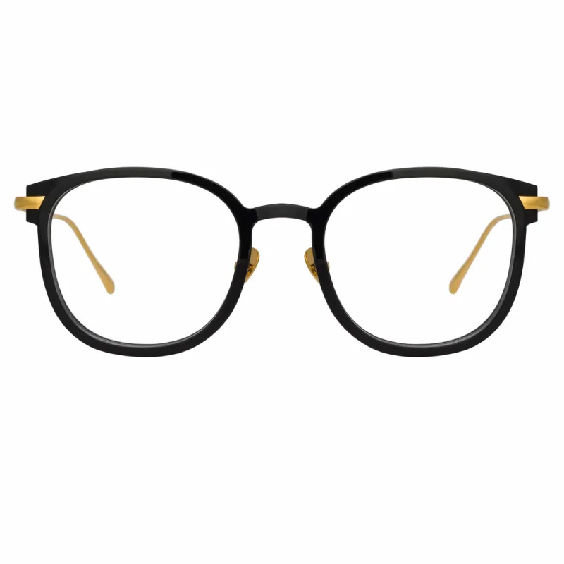 Fraser Optical Square Frame in Black sold by Linda Farrow