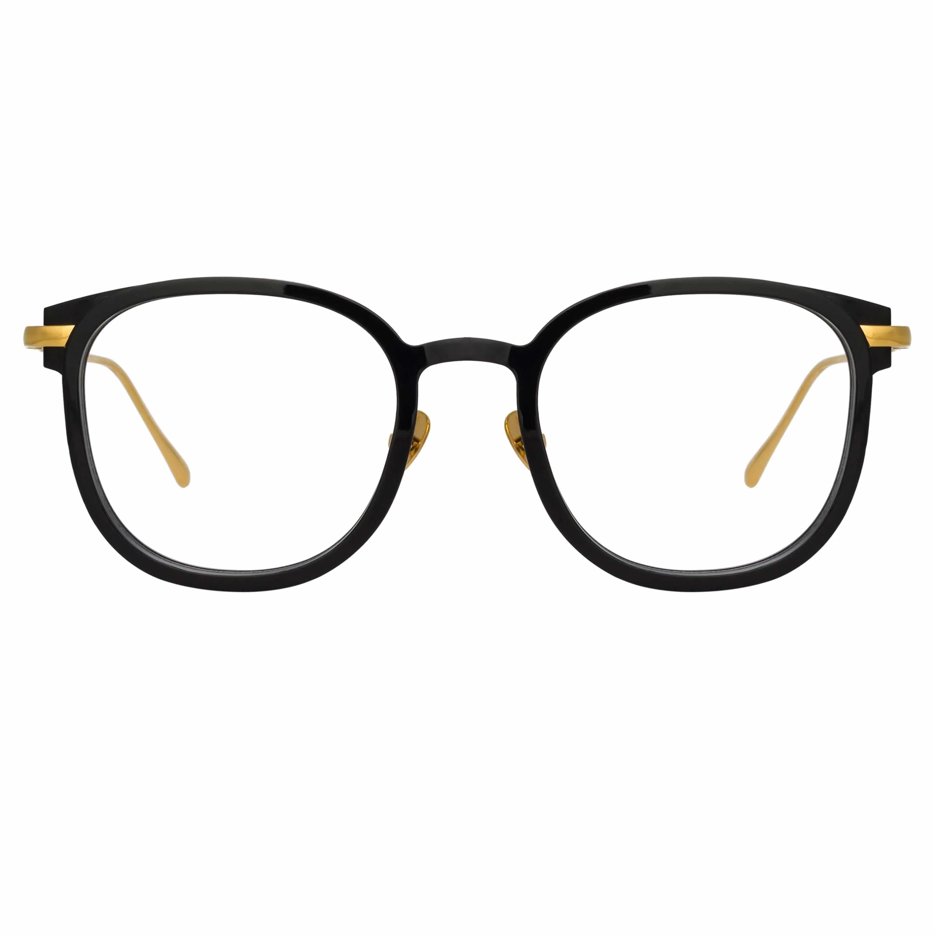 Fraser Optical Square Frame in Black sold by Linda Farrow