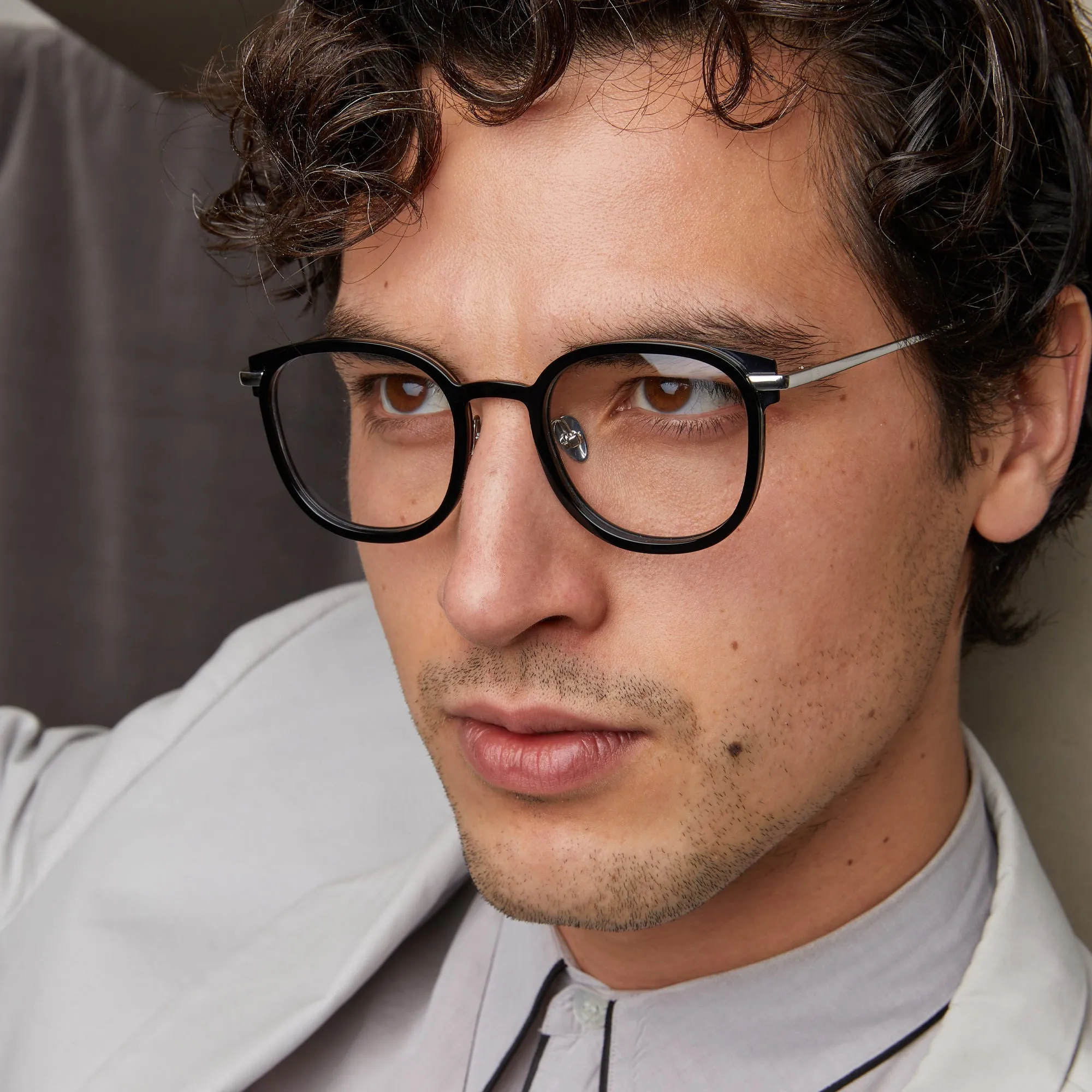 Fraser Optical Square Frame in Black sold by Linda Farrow product image thumbnail 5