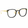 Fraser Optical Square Frame in Black sold by Linda Farrow