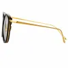Fraser Optical Square Frame in Black sold by Linda Farrow
