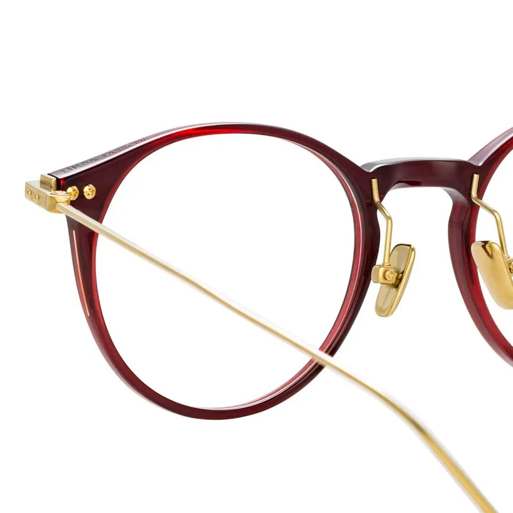 Linda Farrow Linear Chevron C4 Oval Optical Frame sold by Linda Farrow product image thumbnail 4