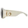 Bailey Angular Sunglasses in White sold by Linda Farrow