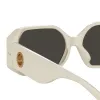 Bailey Angular Sunglasses in White sold by Linda Farrow