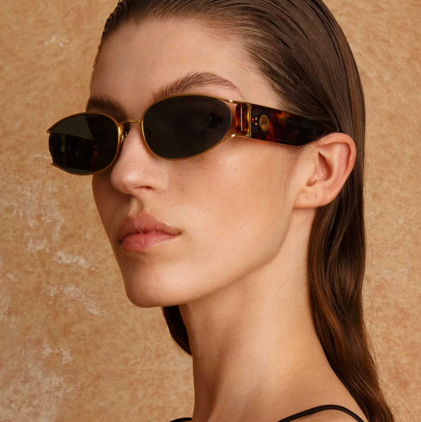 Shelby Cat Eye Sunglasses in Tortoiseshell sold by Linda Farrow product image thumbnail 2