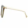 Ellis Oval Optical Frame in Green sold by Linda Farrow