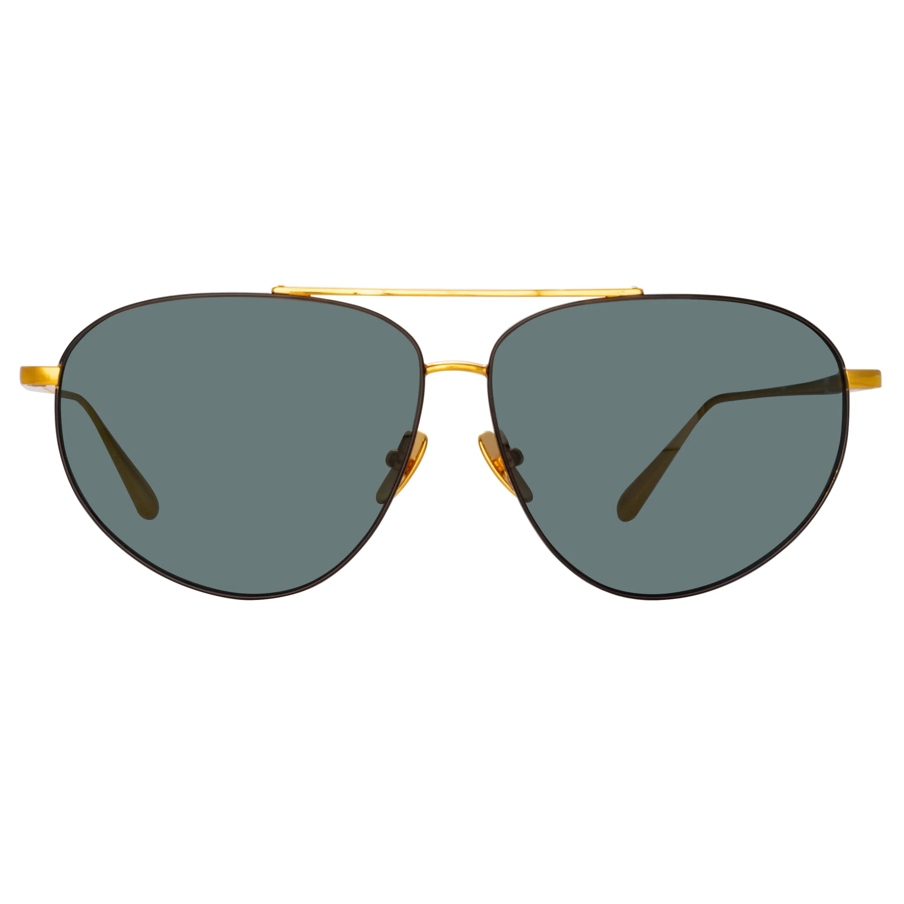 Gabriel Oversized Sunglasses in Yellow Gold sold by Linda Farrow product image thumbnail 2