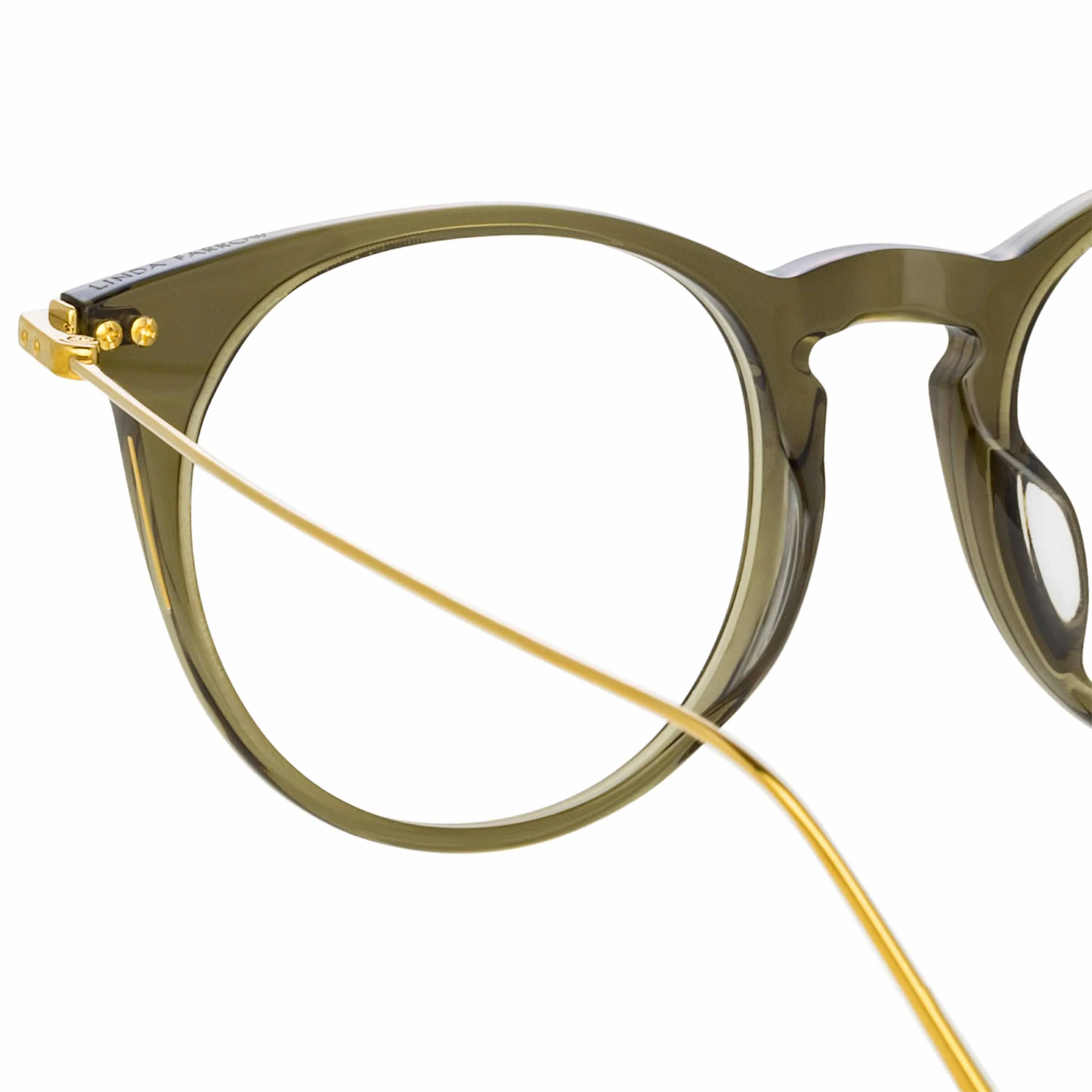 Ellis Oval Optical Frame in Green sold by Linda Farrow product image thumbnail 4