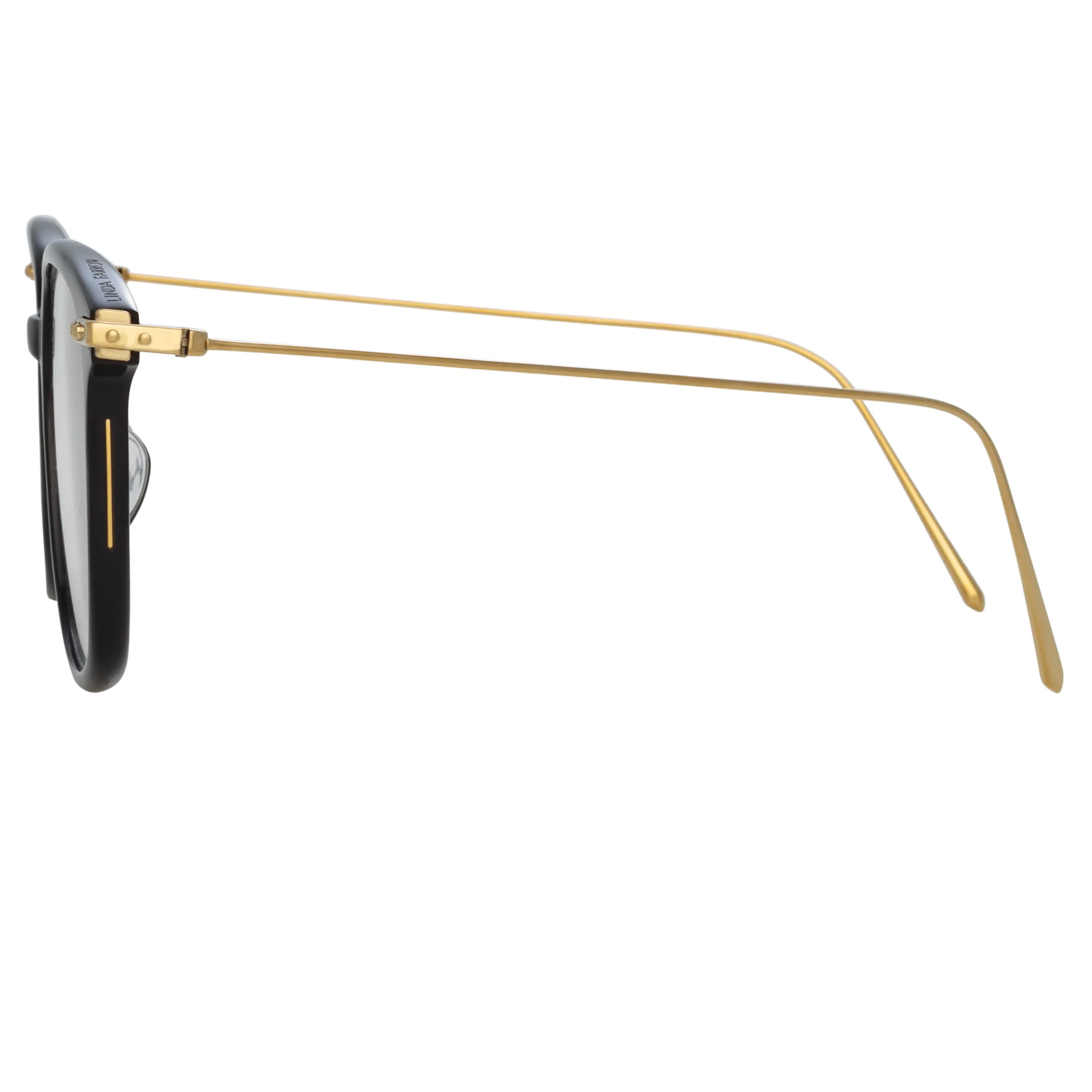 Coffey Rectangular Optical Frame in Black sold by Linda Farrow product image thumbnail 5