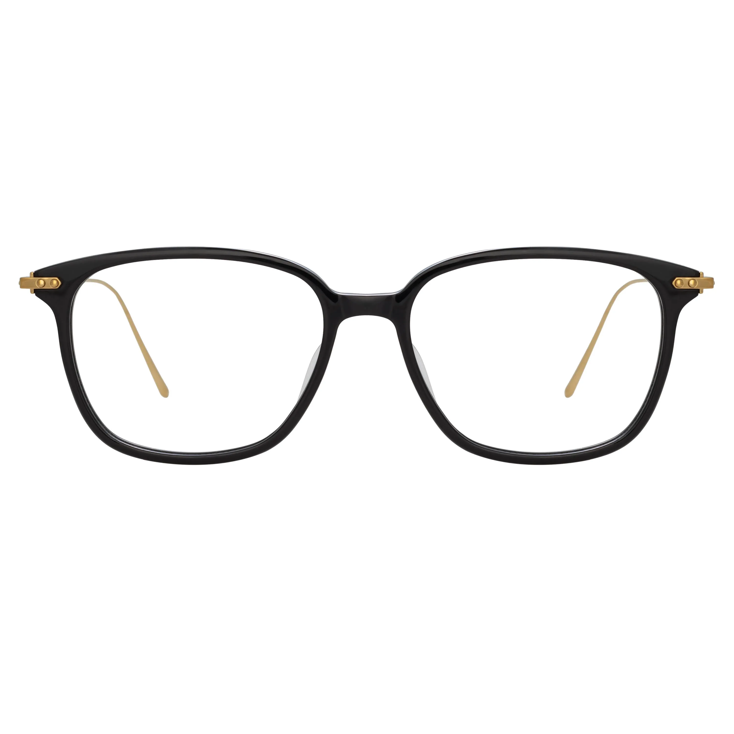 Coffey Rectangular Optical Frame in Black sold by Linda Farrow
