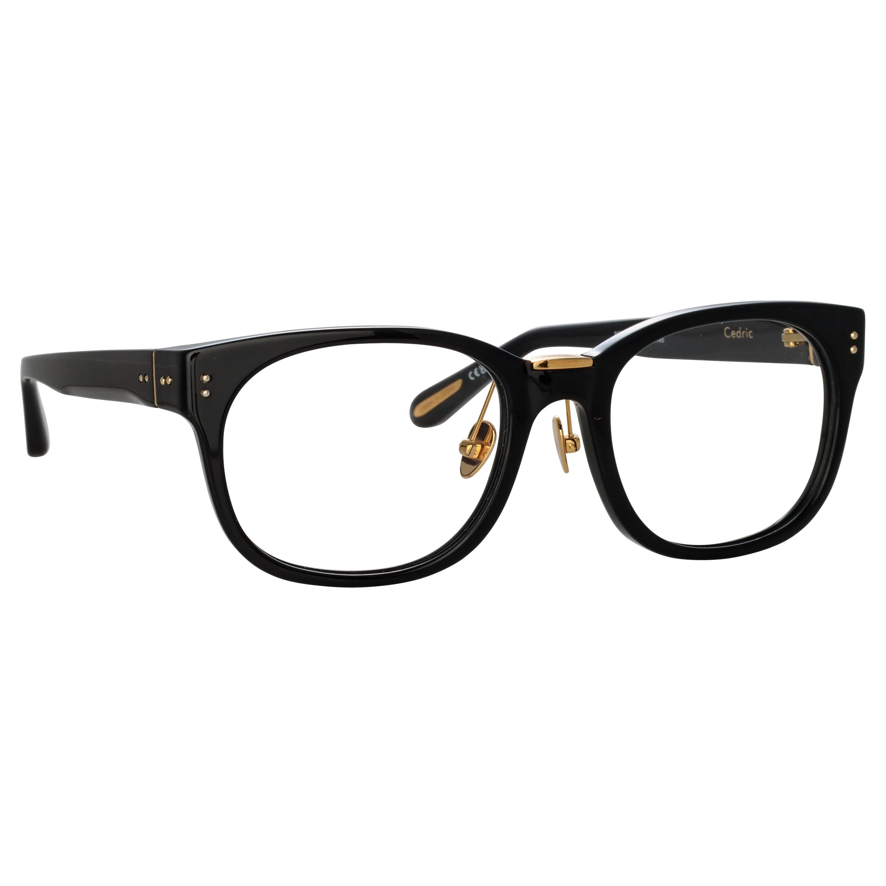Cedric RectangularA Optical Frames in Black (Asian Fit) sold by Linda Farrow