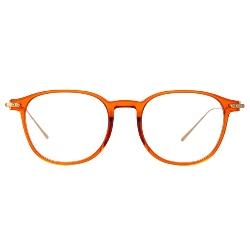 Meier Optical D-Frame in Amber sold by Linda Farrow
