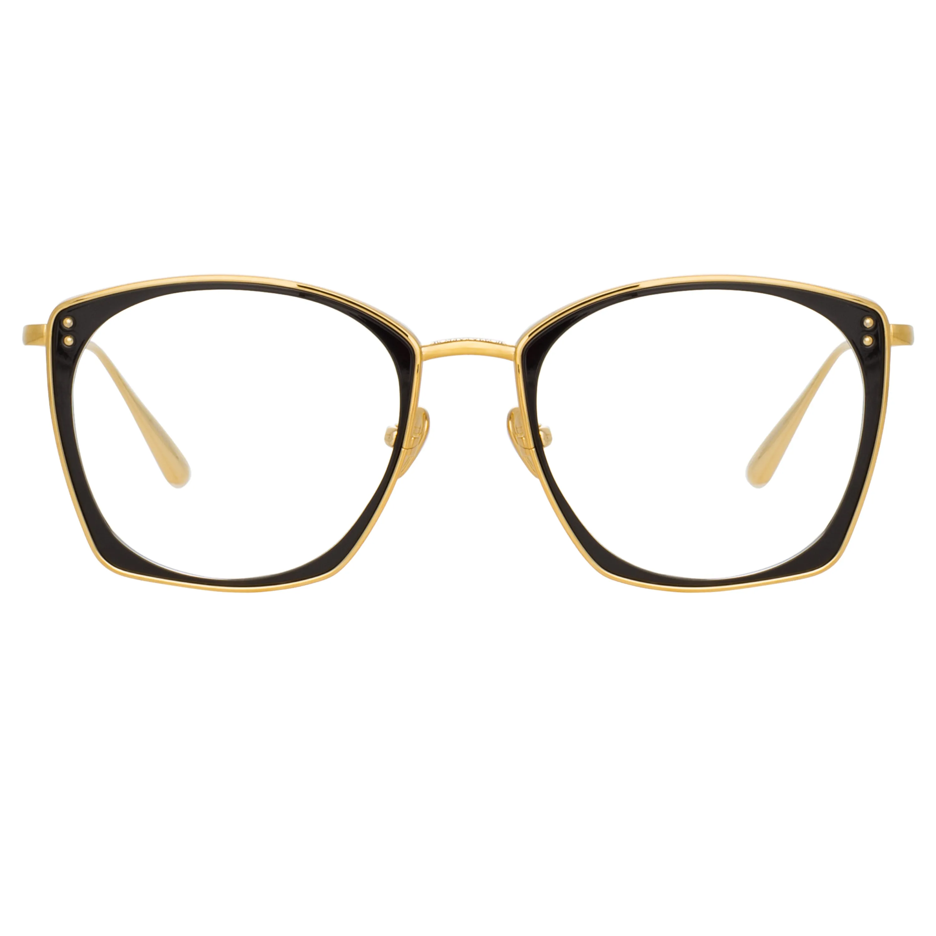 Milo Square Optical Frame in Yellow Gold sold by Linda Farrow product image thumbnail 2