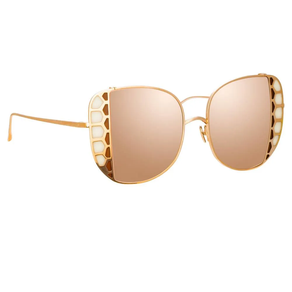 Amelia Oversized Sunglasses in Rose Gold sold by Linda Farrow product image thumbnail 2