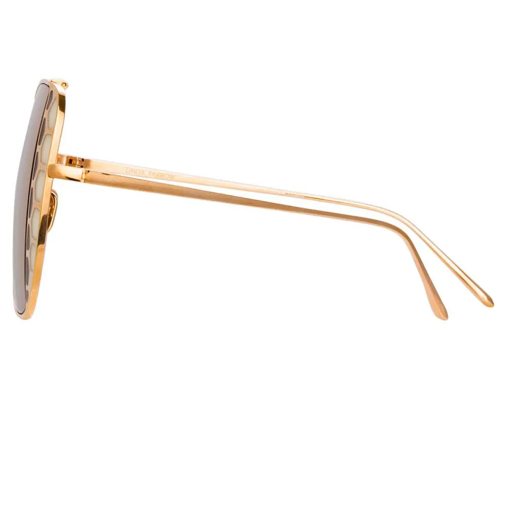 Amelia Oversized Sunglasses in Rose Gold sold by Linda Farrow product image thumbnail 3