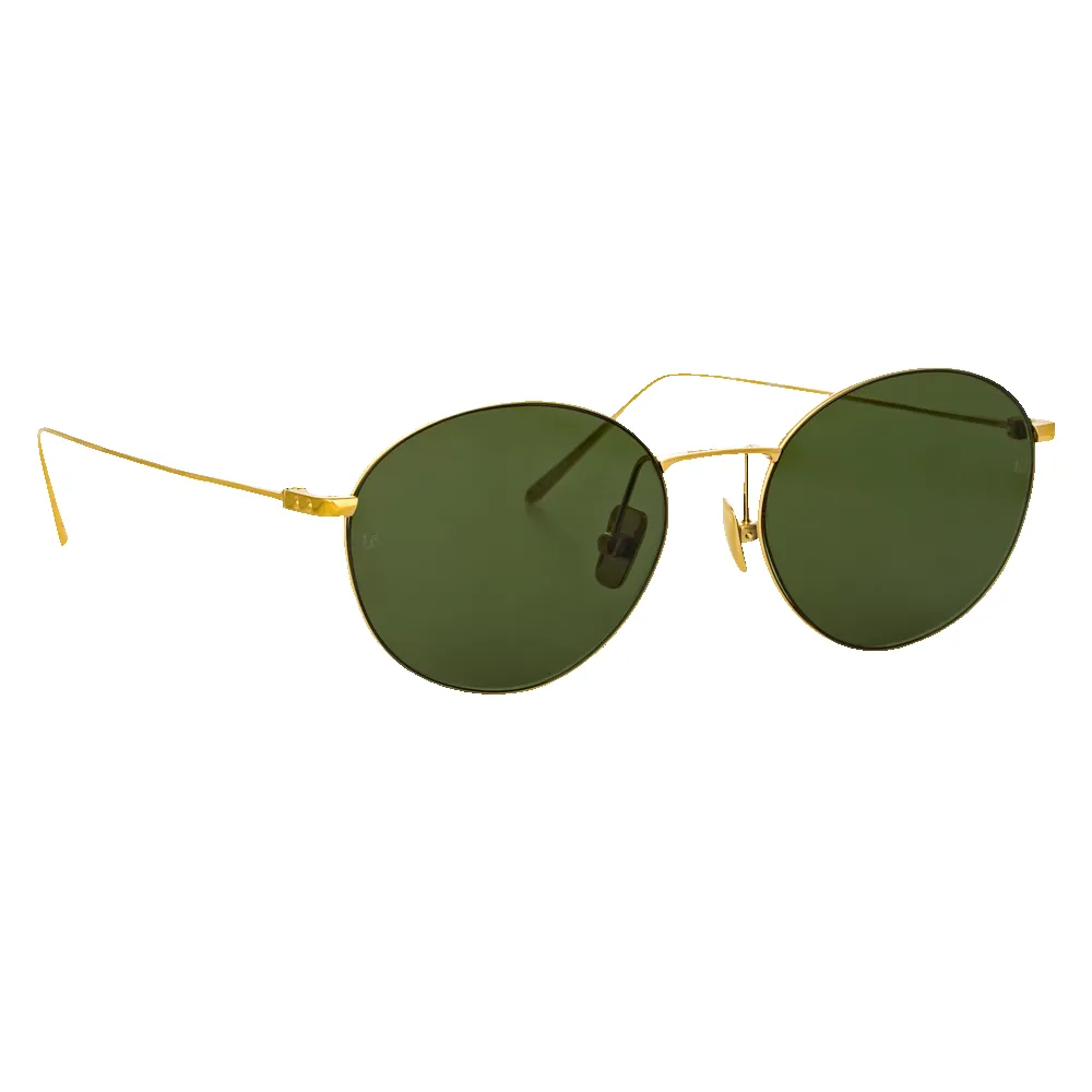 Mayne Oval Sunglasses in Yellow Gold sold by Linda Farrow product image thumbnail 2