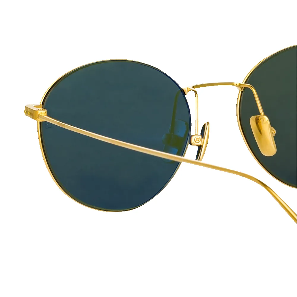 Mayne Oval Sunglasses in Yellow Gold sold by Linda Farrow product image thumbnail 3