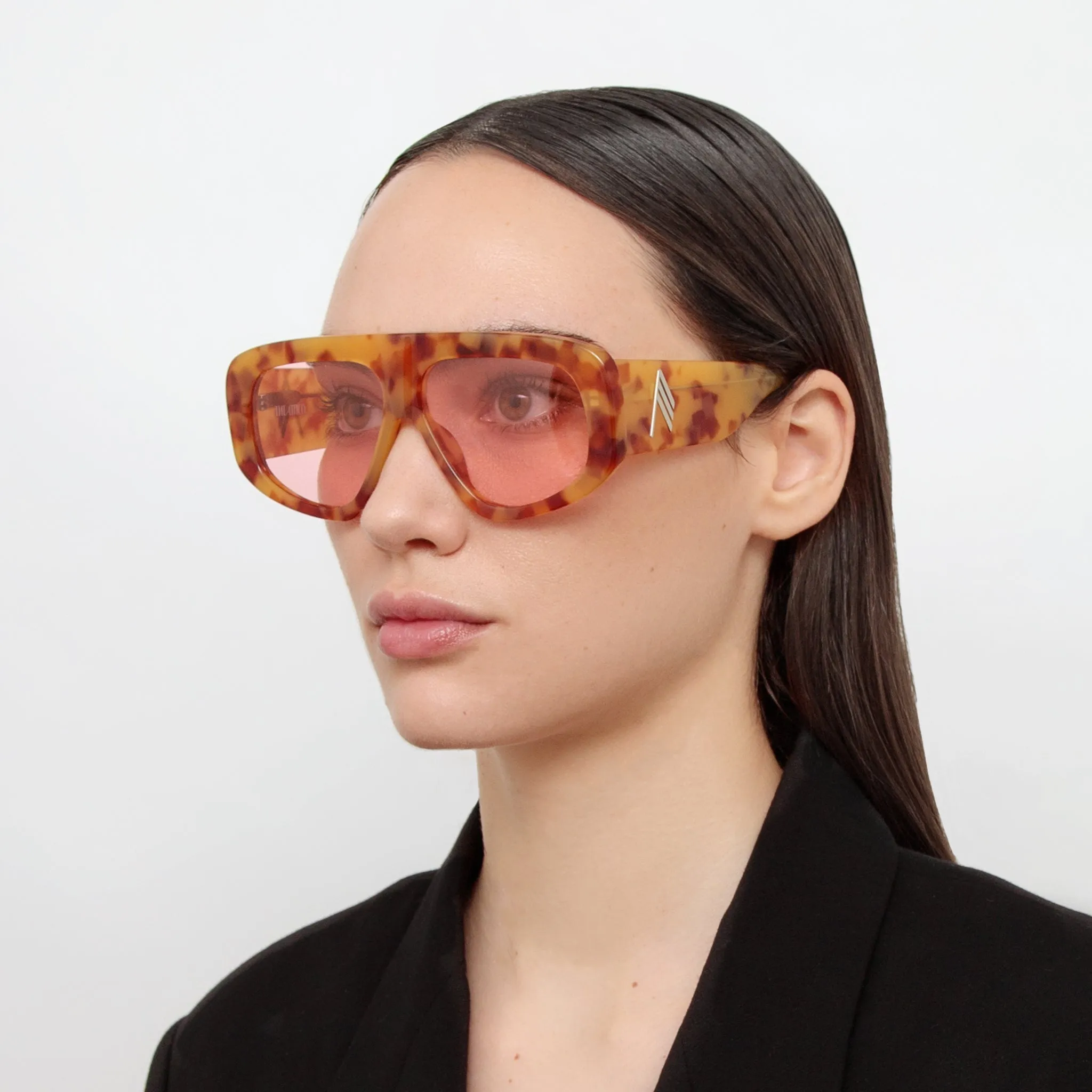 The Attico Milano Oversized Sunglasses in Tortoiseshell sold by Linda Farrow