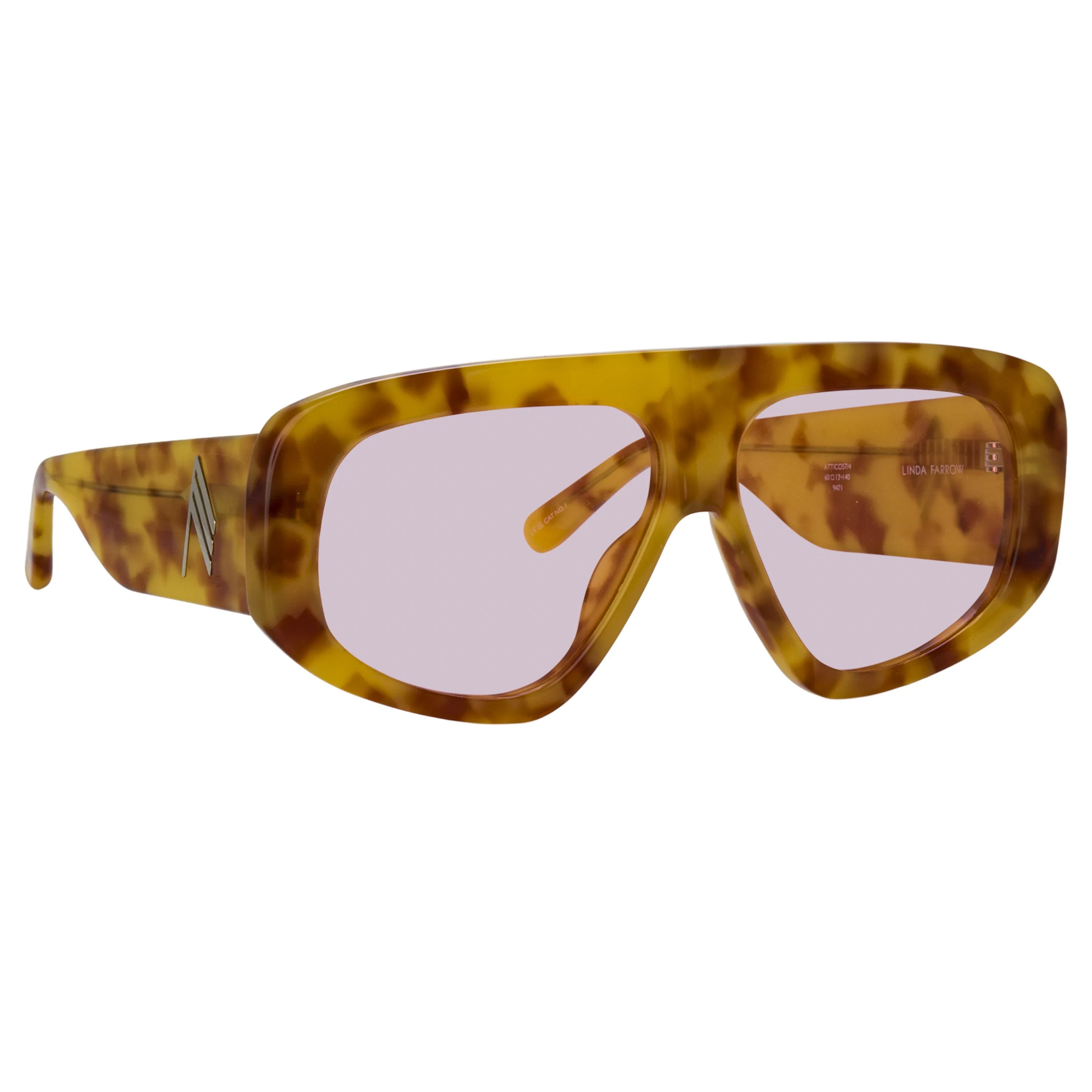 The Attico Milano Oversized Sunglasses in Tortoiseshell sold by Linda Farrow product image thumbnail 3