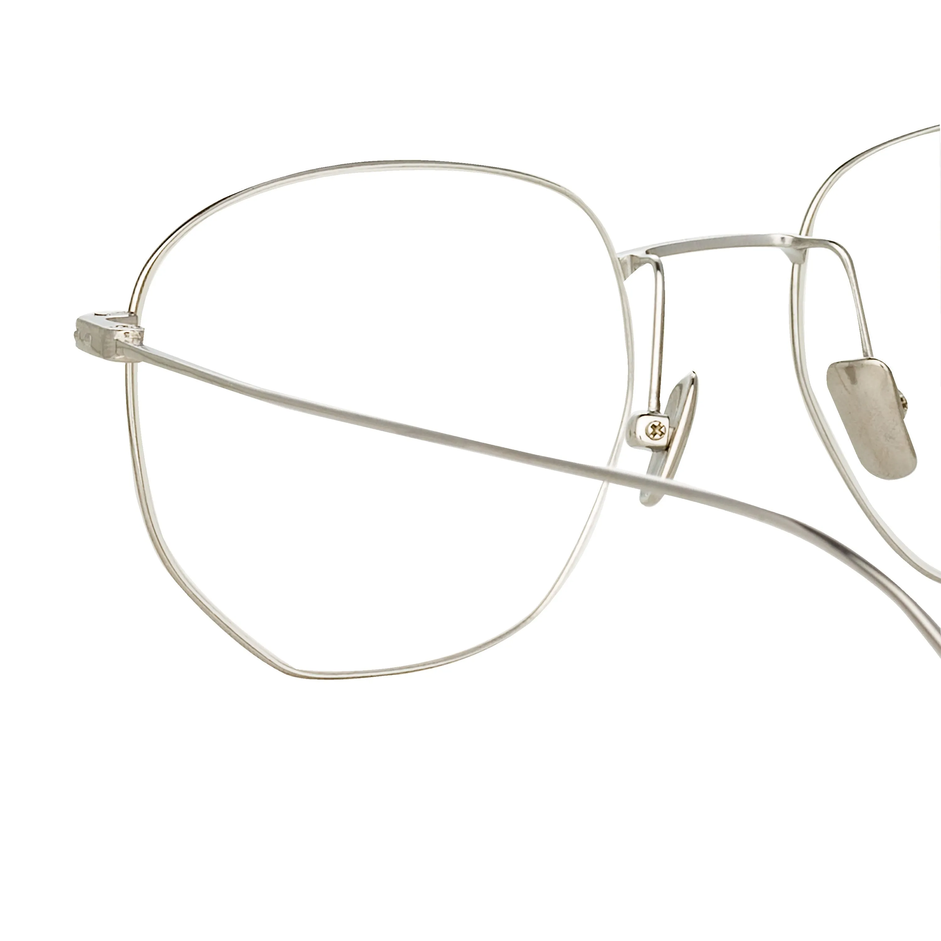 Rohe Angular Optical A Frame in White Gold sold by Linda Farrow product image thumbnail 3