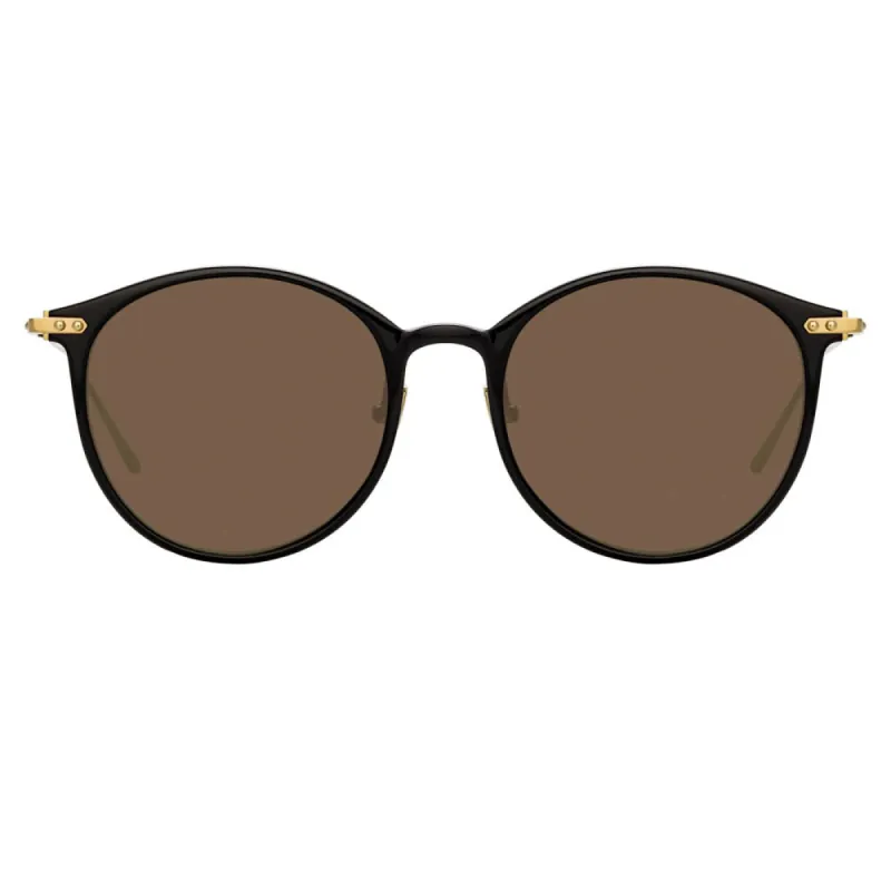 Linda Farrow Linear Gray C9 Oval Sunglasses sold by Linda Farrow