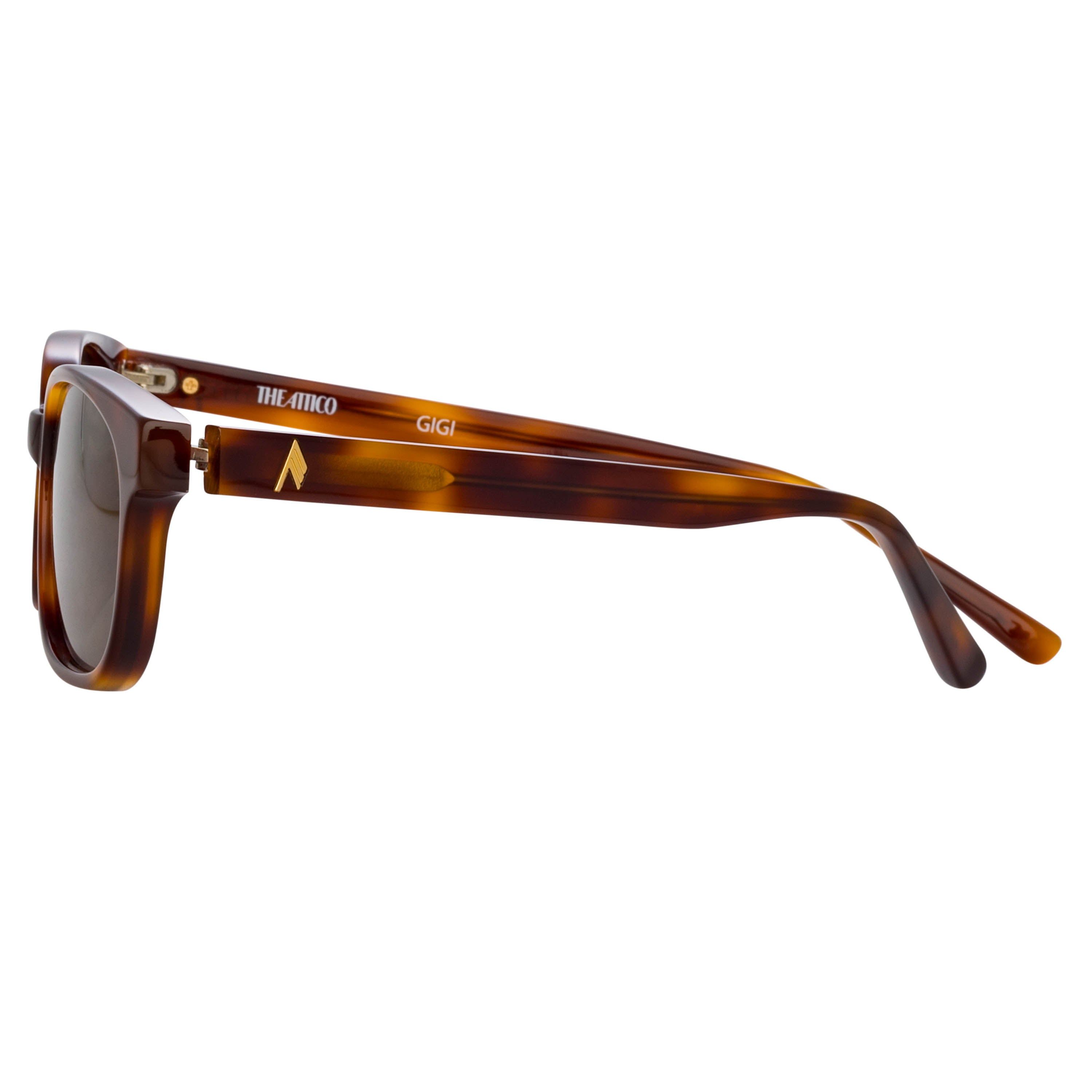 The Attico Gigi Rectangular Sunglasses in Tortoiseshell sold by Linda Farrow product image thumbnail 3